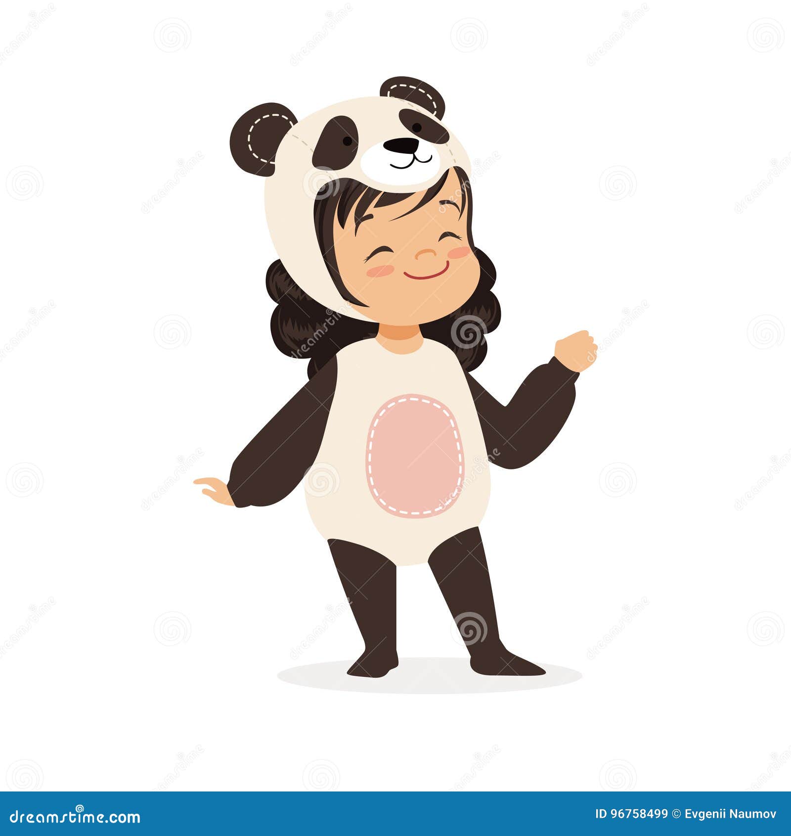 menina vestida de panda