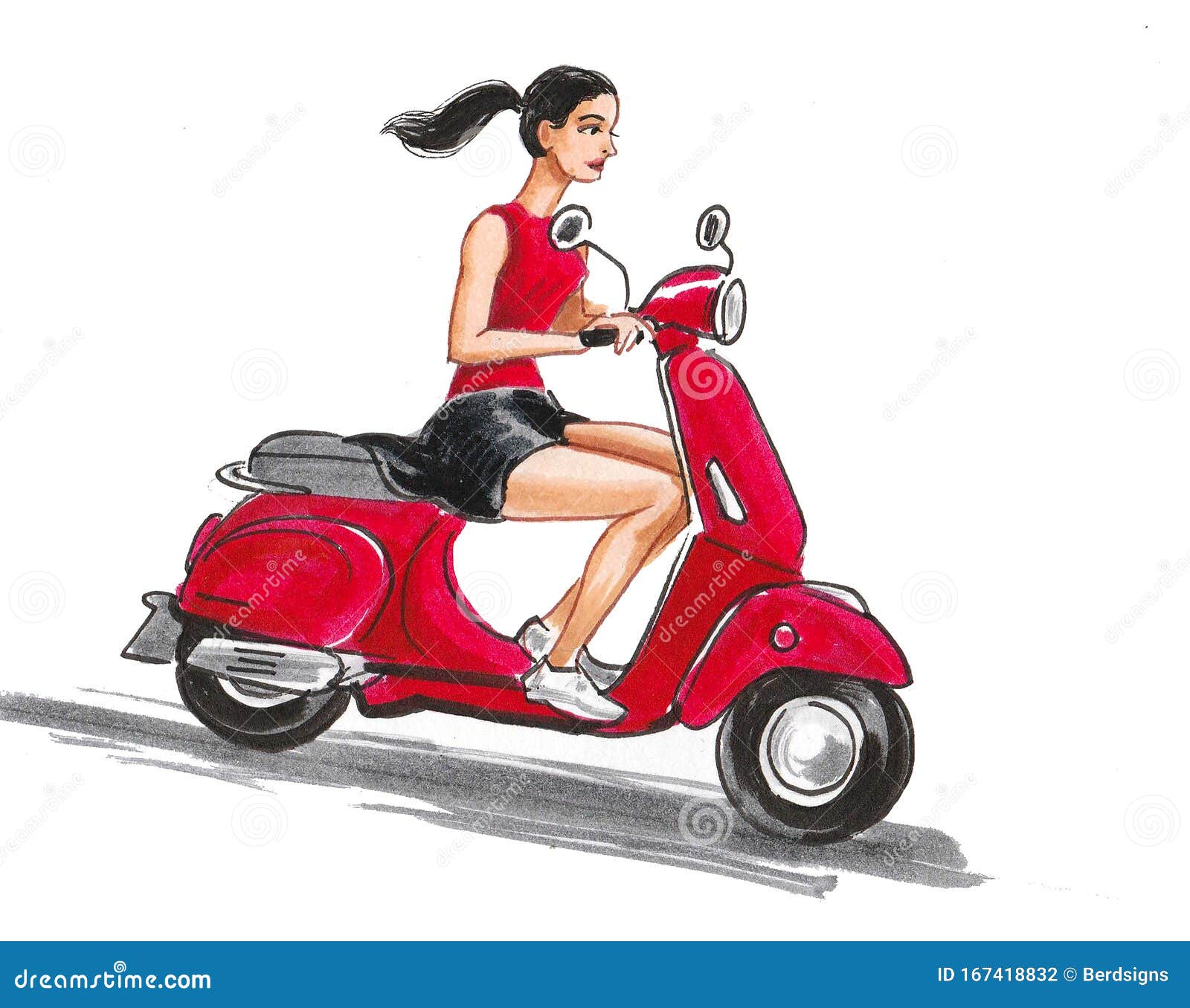 A Menina da Motoca - Desenho de liacampos - Gartic