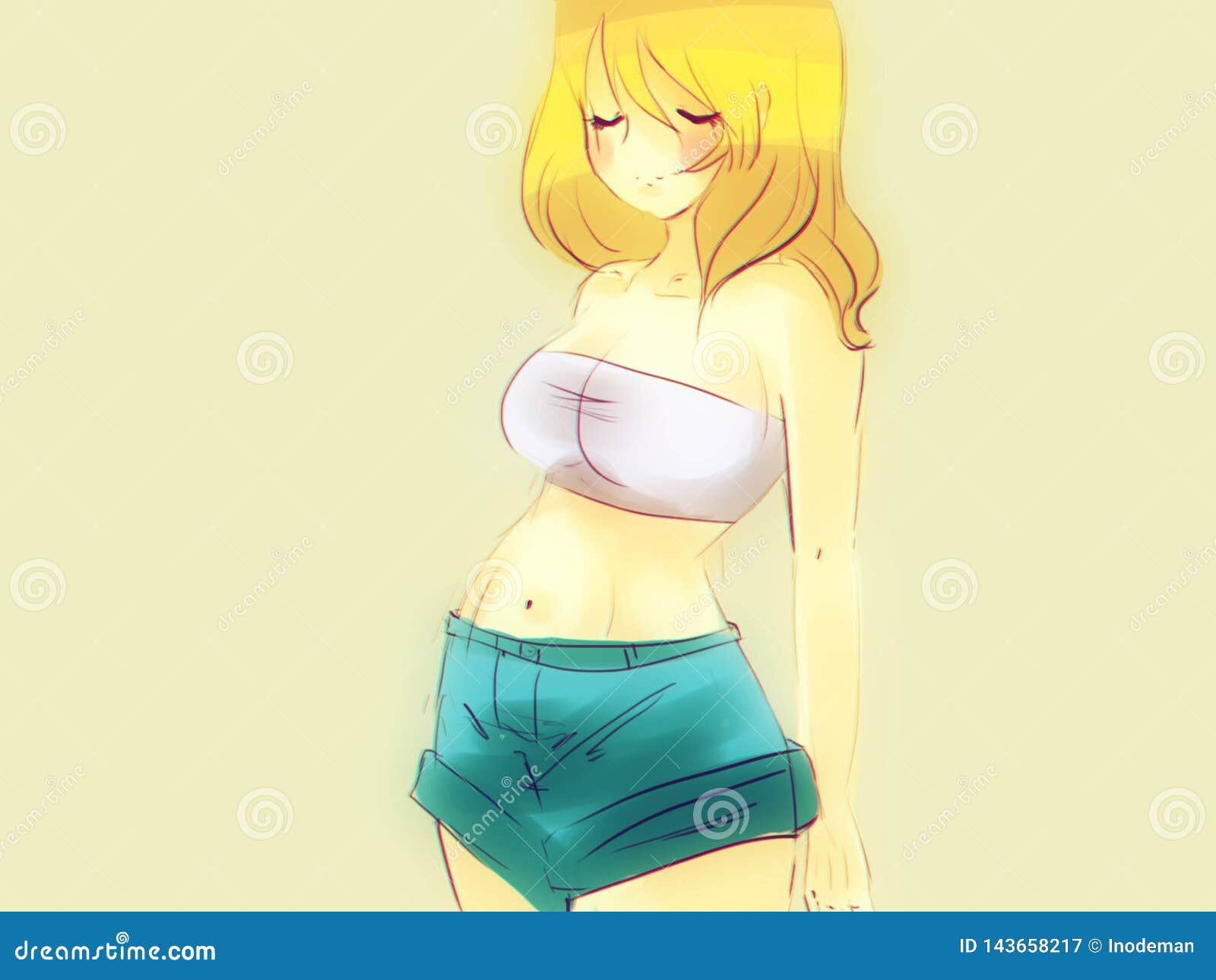 Meninas Bonitos E sexy Do Anime Ilustração Stock - Ilustração de meninas,  prendedores: 143658176