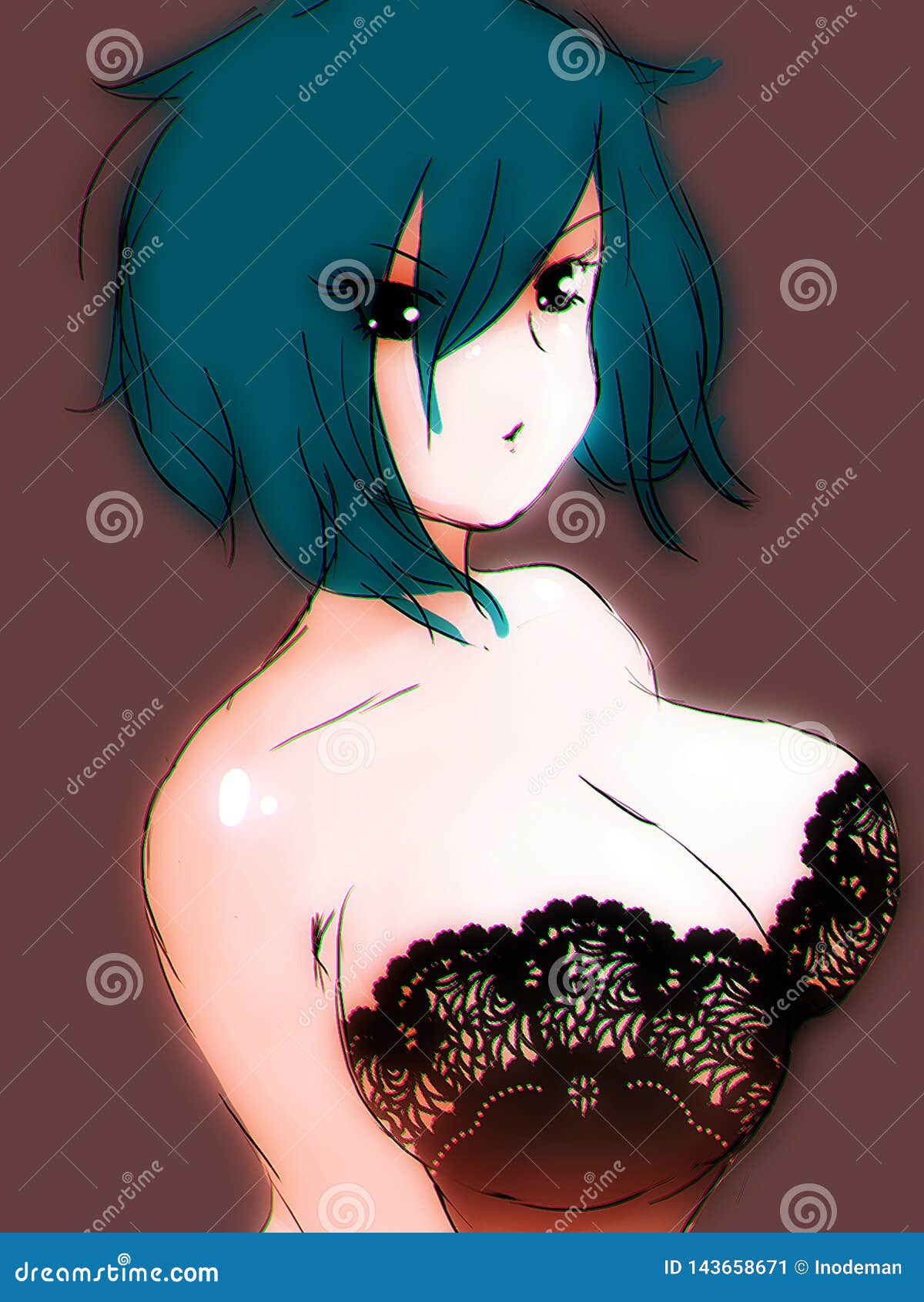 Meninas Bonitos E sexy Do Anime Ilustração Stock - Ilustração de meninas,  prendedores: 143658176