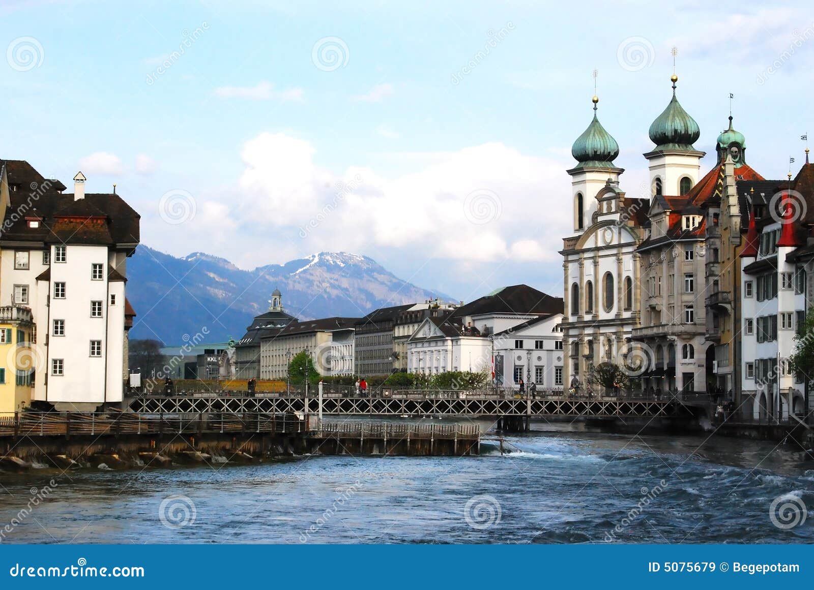 Mening van Luzerne de stad in, Swinzerland