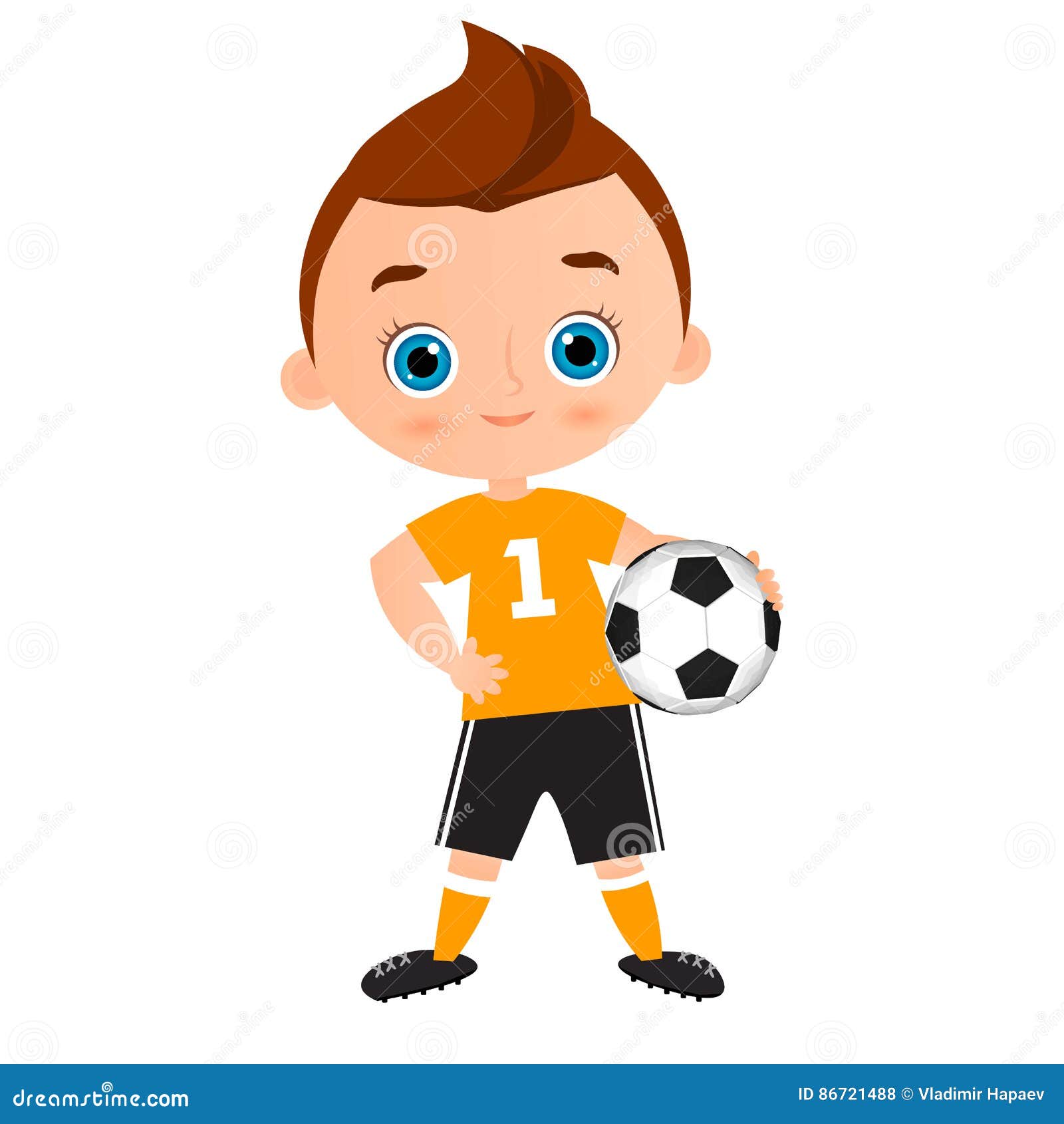 Desenhos Animados Do Futebol Do Jogo Ilustração Stock - Ilustração