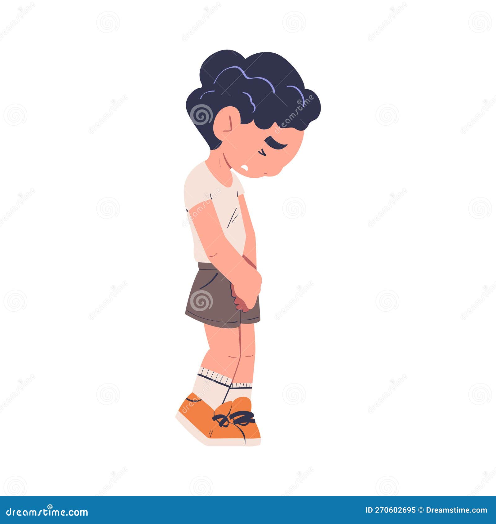 Menino Triste, Menino Deprimido Que Olha Solitário.Ilustração De Uma Criança  Triste, Indefeso, Bullying. Royalty Free SVG, Cliparts, Vetores, e  Ilustrações Stock. Image 88315164