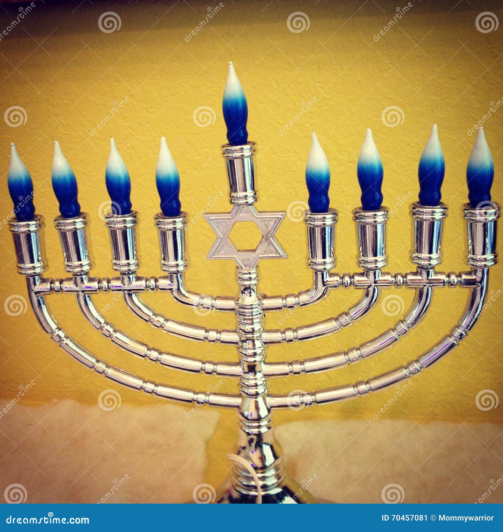 Menorah stock image. Image of hanukkah, lighthemenorah 70457081