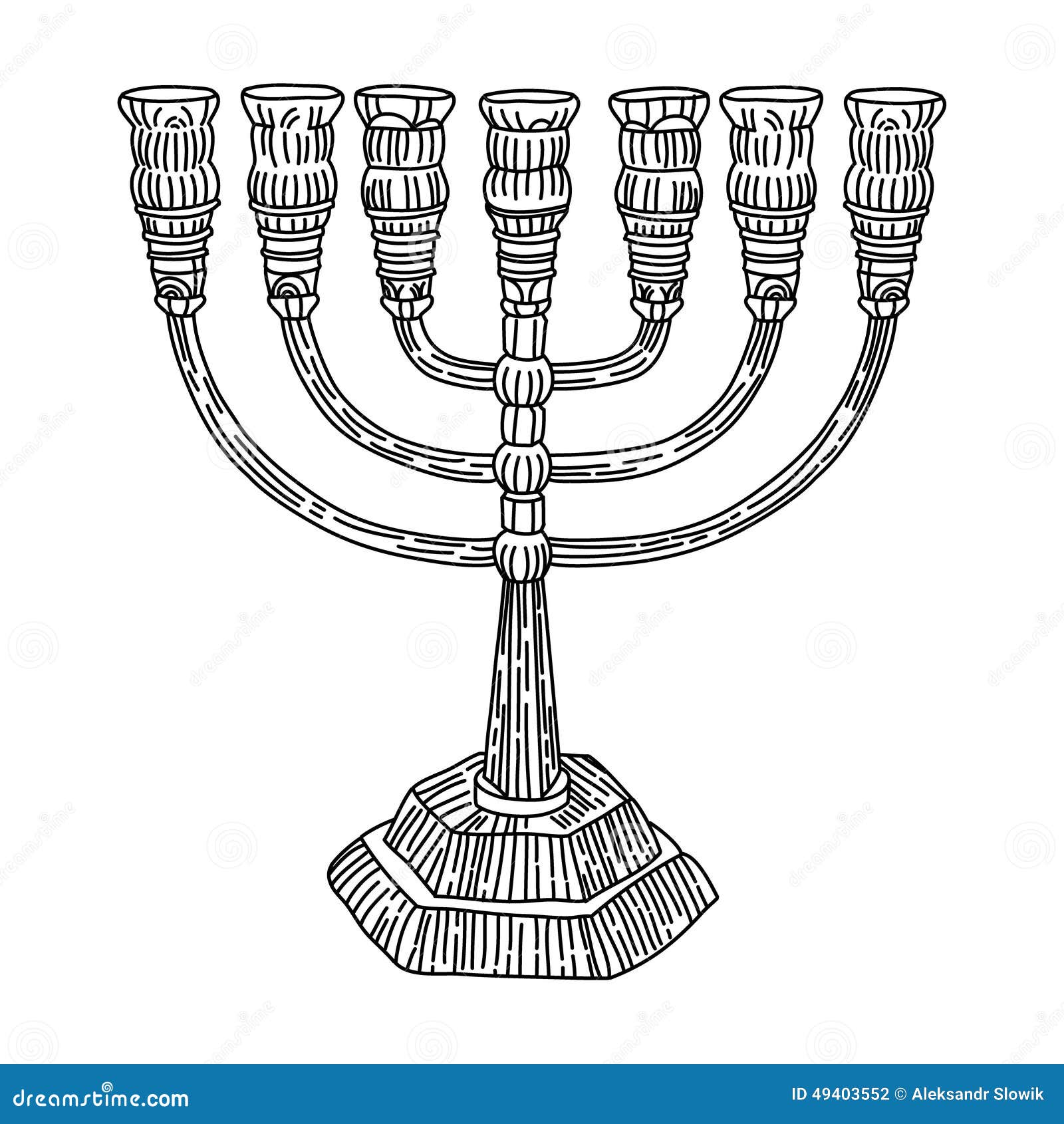 Menorah Judaism Stock Vector Image 49403552