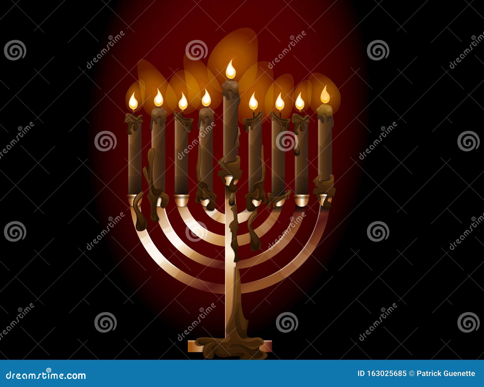Menorah, illustration stock vector. Illustration of isolated 163025685