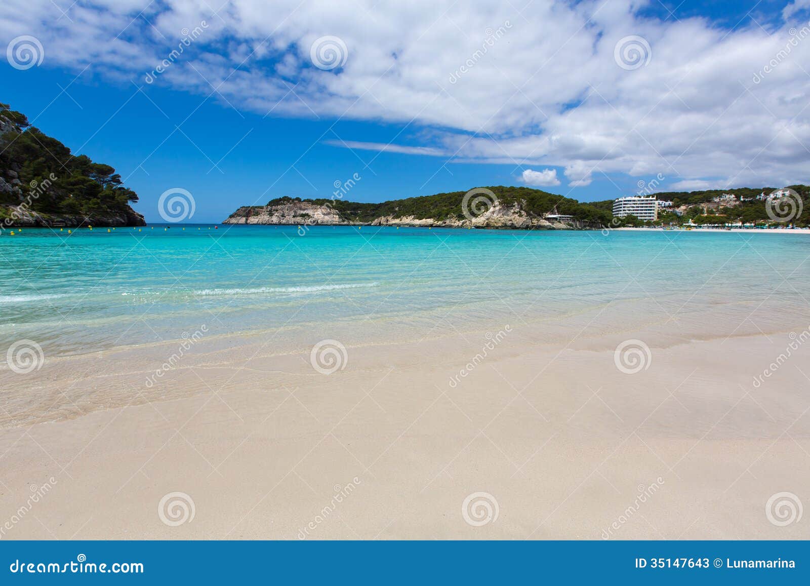 menorca cala galdana beach in ciutadella at balearic