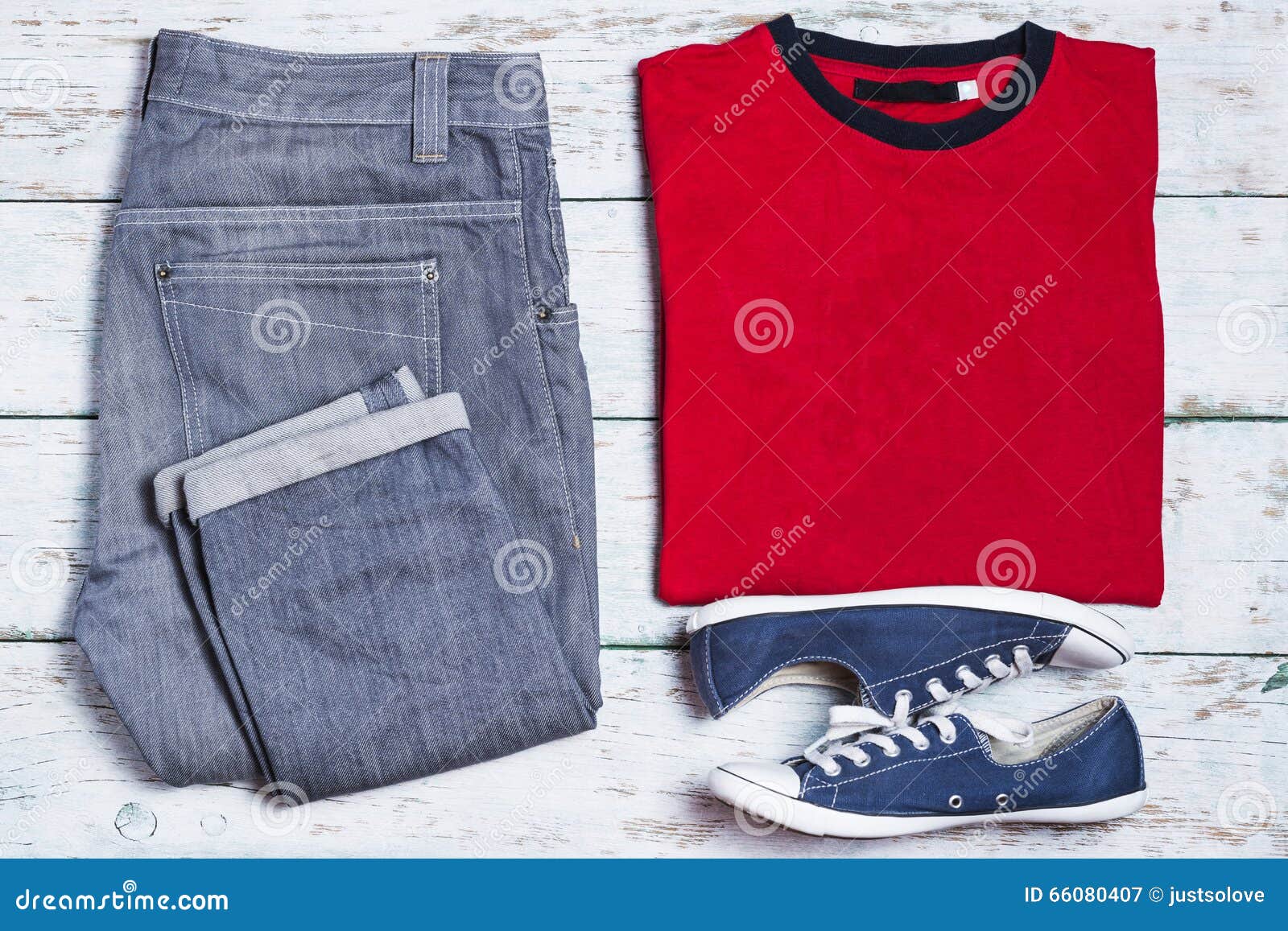Mens Casual Outfit On Wooden Background Stock Image - Image of life ...