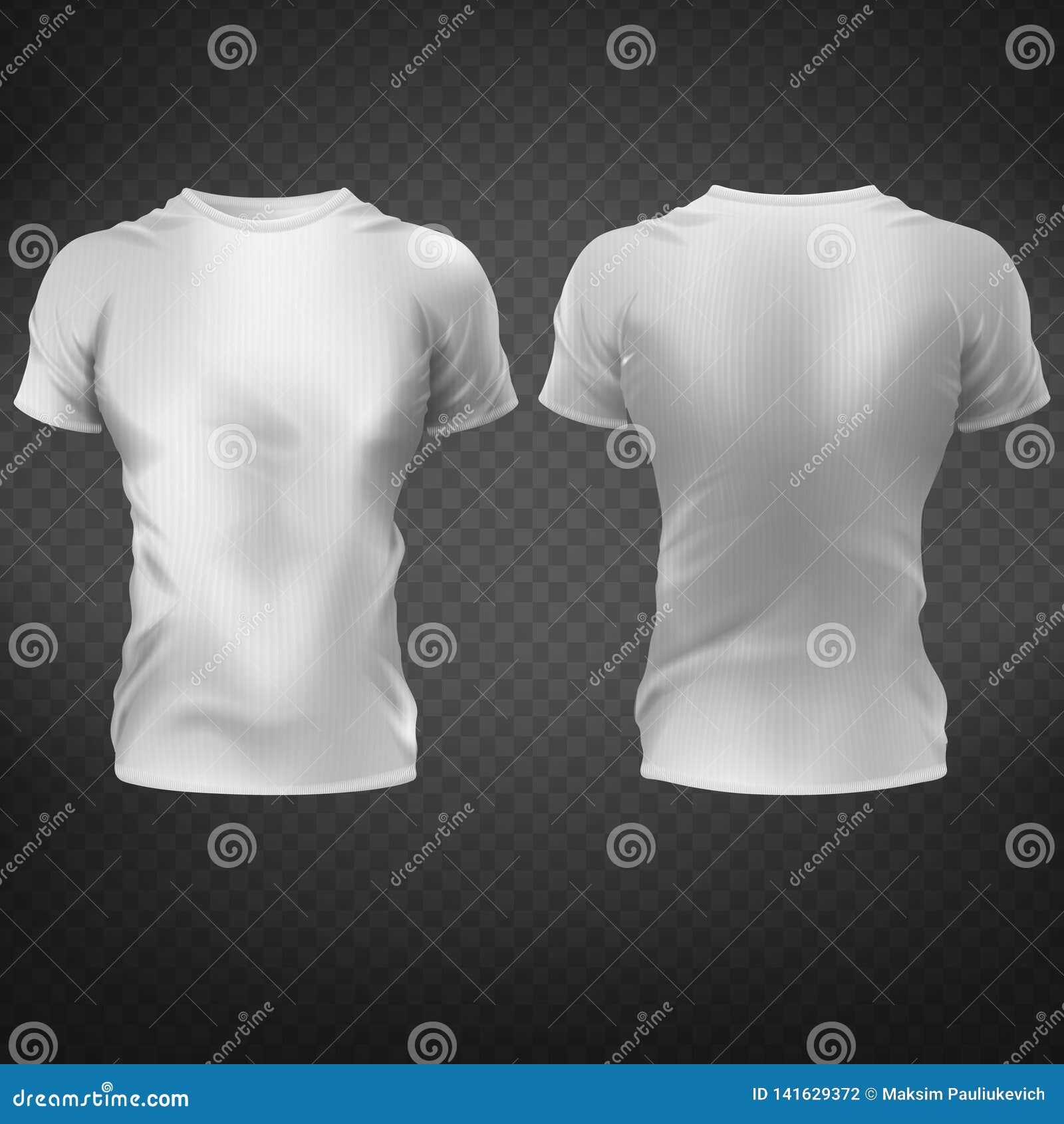 Download Mens Fitting T-shirt 3d Realistic Vector Mockup Stock ...