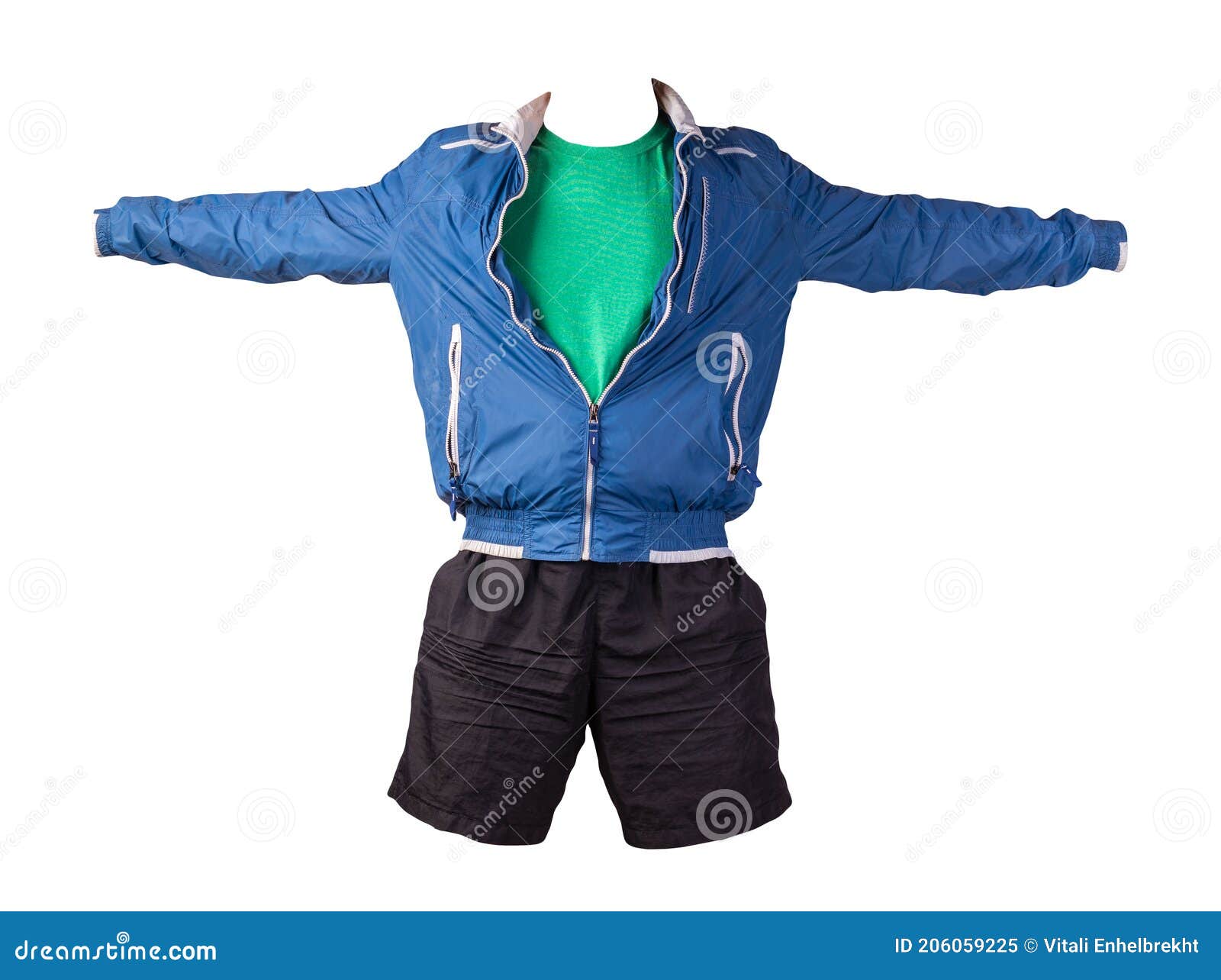 windbreaker jacket and shorts
