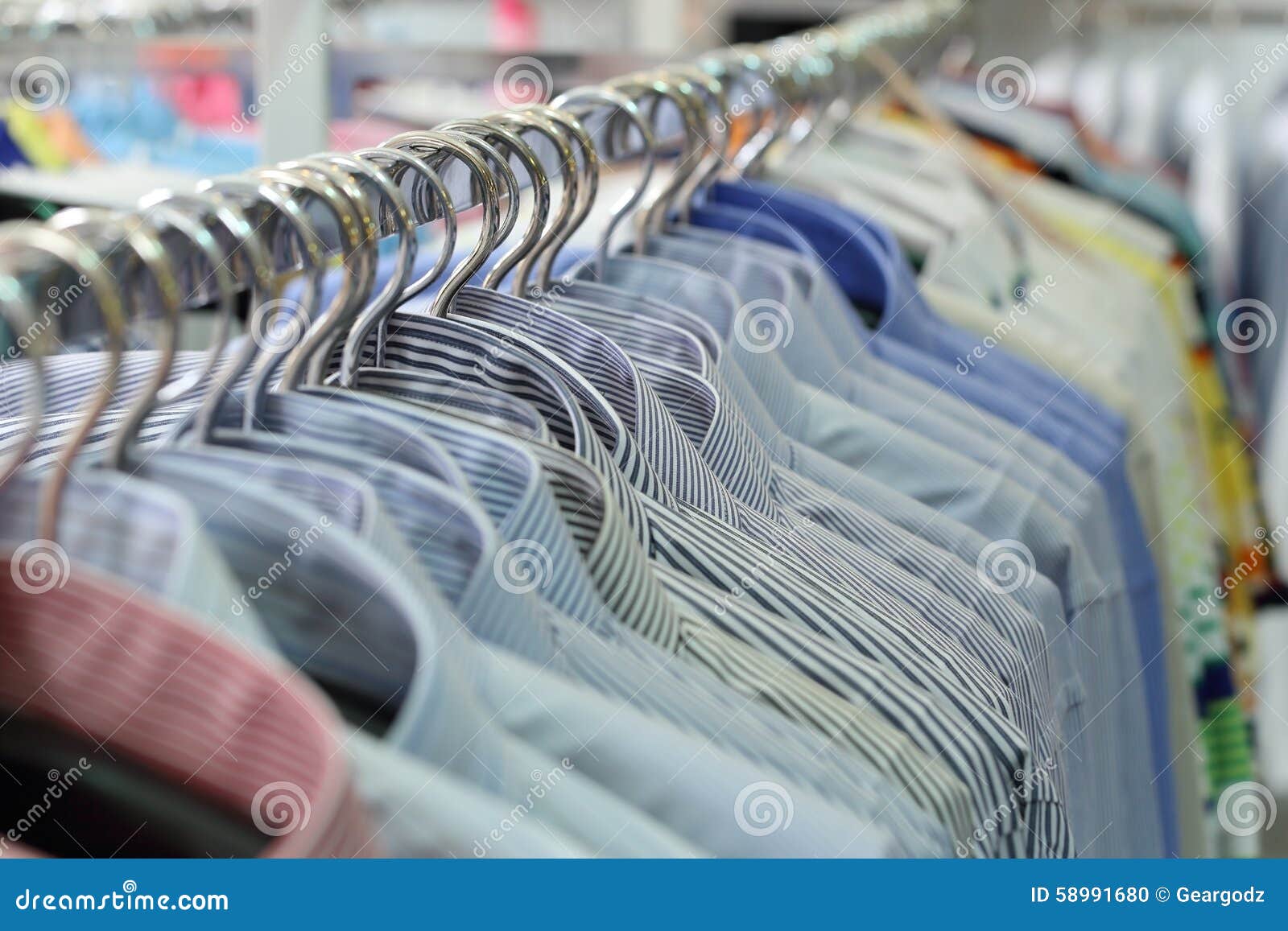 Mens Plaid Shirts on Hangers in a Retail Store Stock Photo - Image of ...