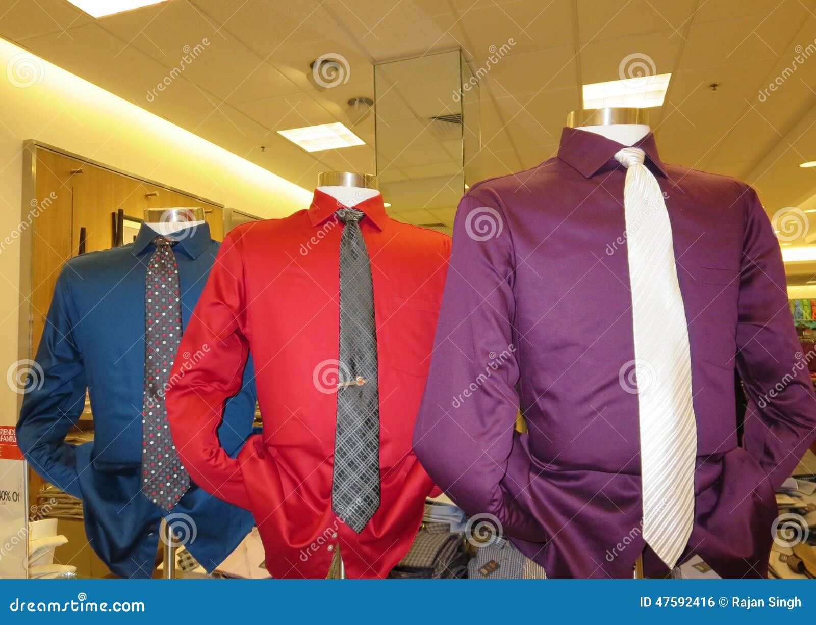 Mens Shirts and Ties Display Stock Photo Image of fashion, branded 47592416
