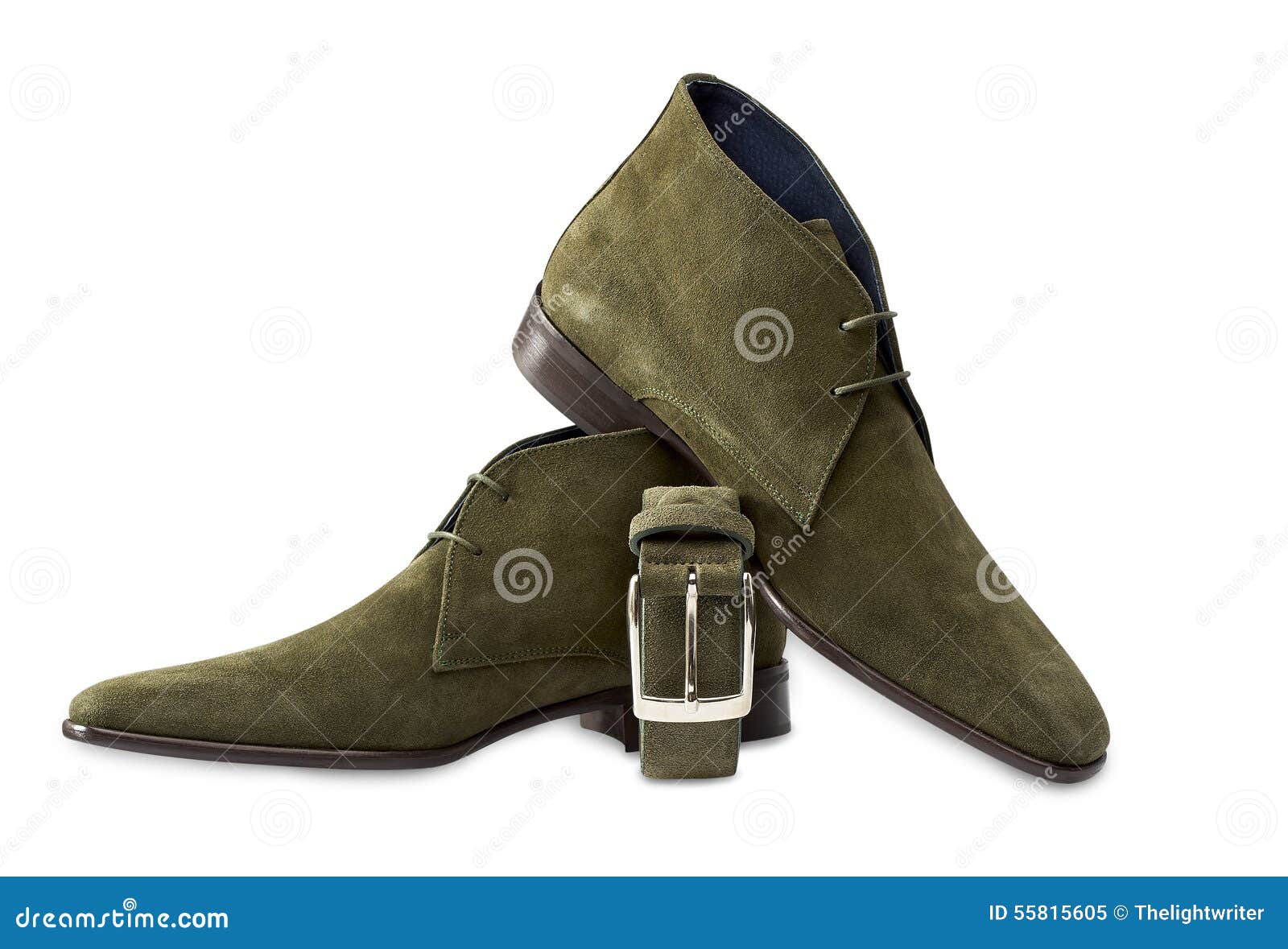 Mens Shoe and Belt Isolated on White Stock Image Image of beauty