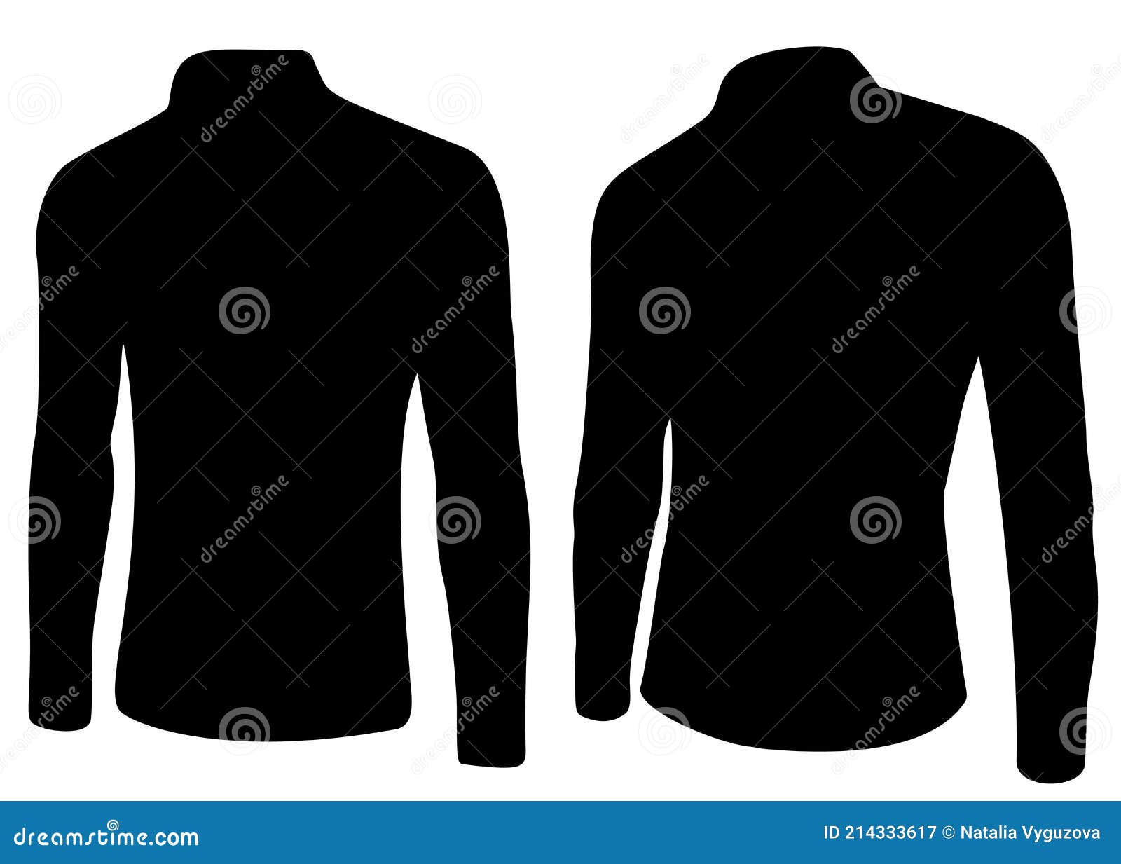 Mens sweaters in a set. stock vector. Illustration of silhouette ...