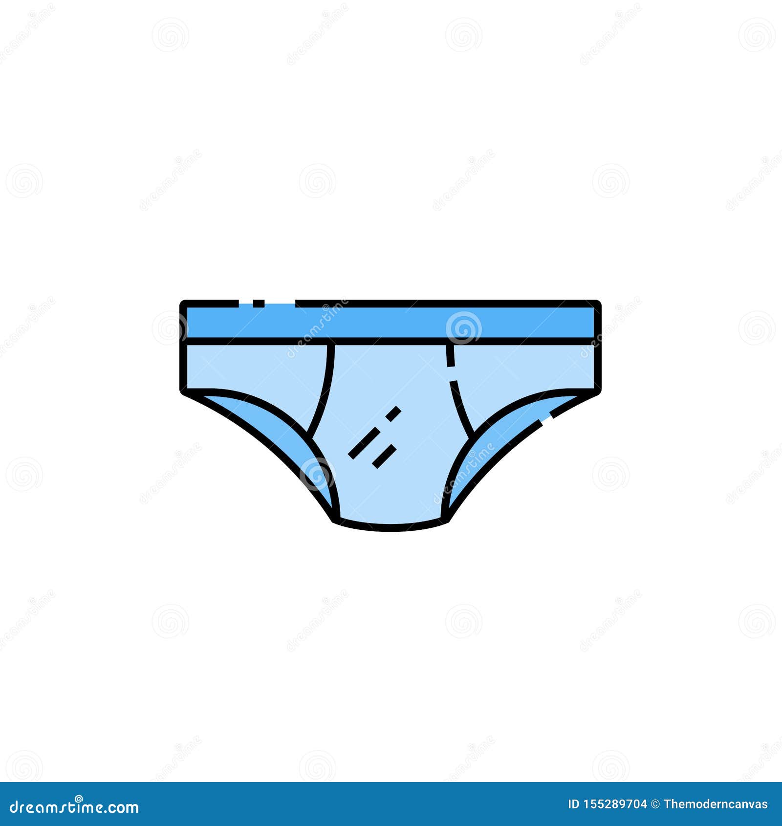 Mens underpants line icon stock vector. Illustration of shape - 155289704