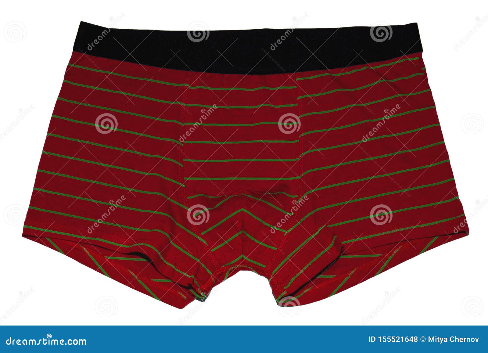 Black Red Striped Underwear White Stock Photos - Free & Royalty