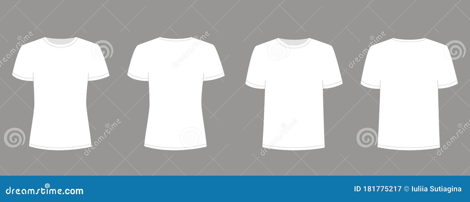 Download Mens And Womens White T Shirt With Short Sleeve. Shirt ...