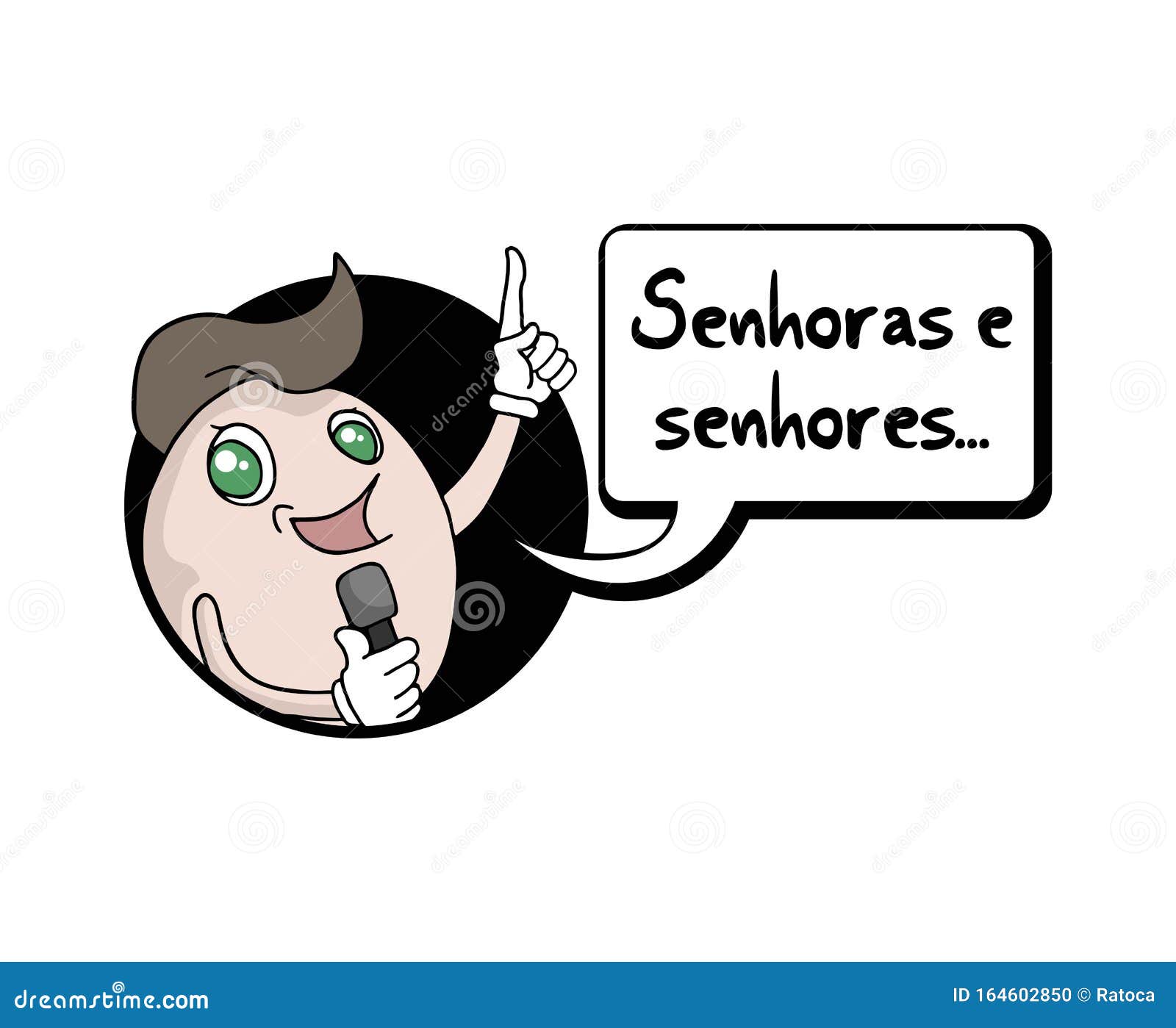 Mensagem De Senhoras E Senhores Em Português Ilustração do Vetor -  Ilustração de apresentador, projeto: 164602850