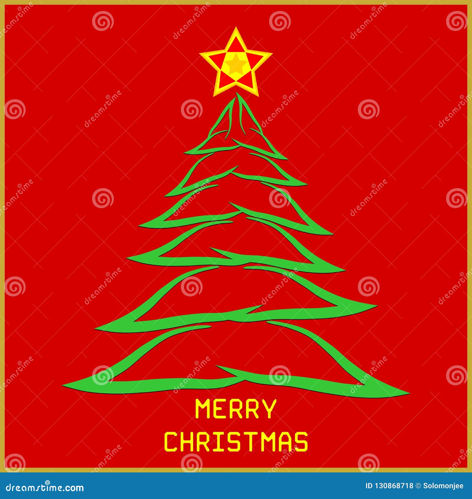 Mensagem Do Natal Com árvore Ilustração do Vetor - Ilustração de sazonal,  festival: 130868718