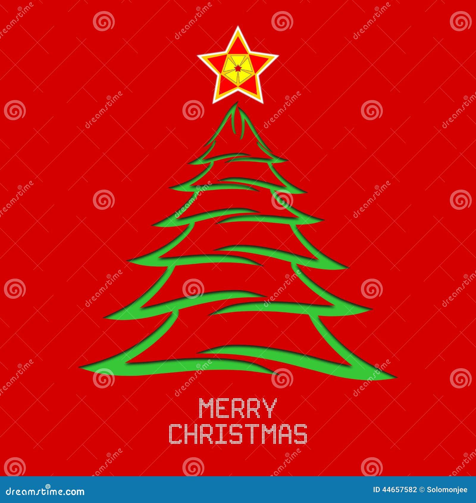 Mensagem Do Natal Com árvore Ilustração Stock - Ilustração de arte,  colorido: 44657582