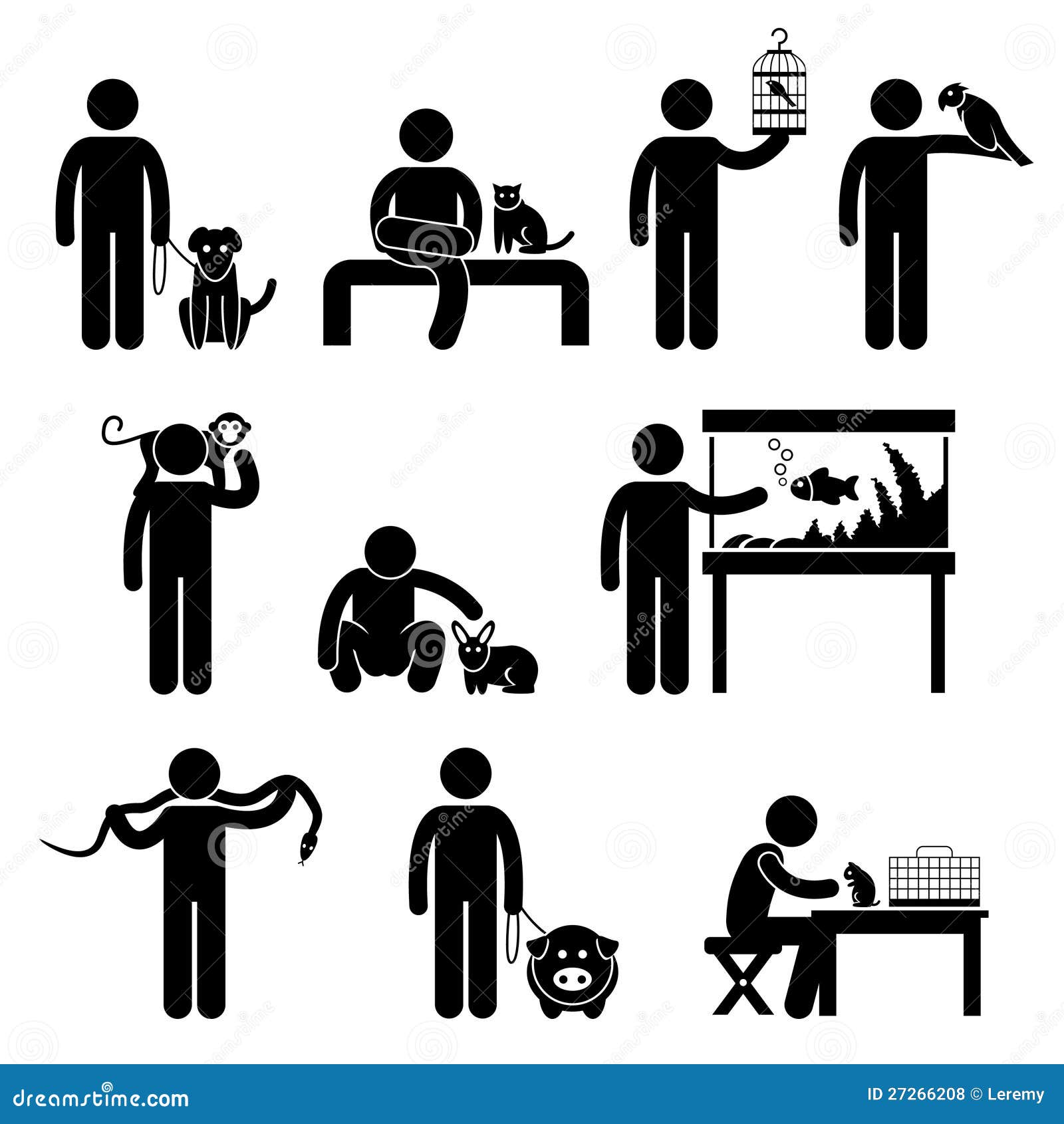 Menschen Und Haustier Piktogramm Vektor Abbildung Illustration Von Haustier Menschen