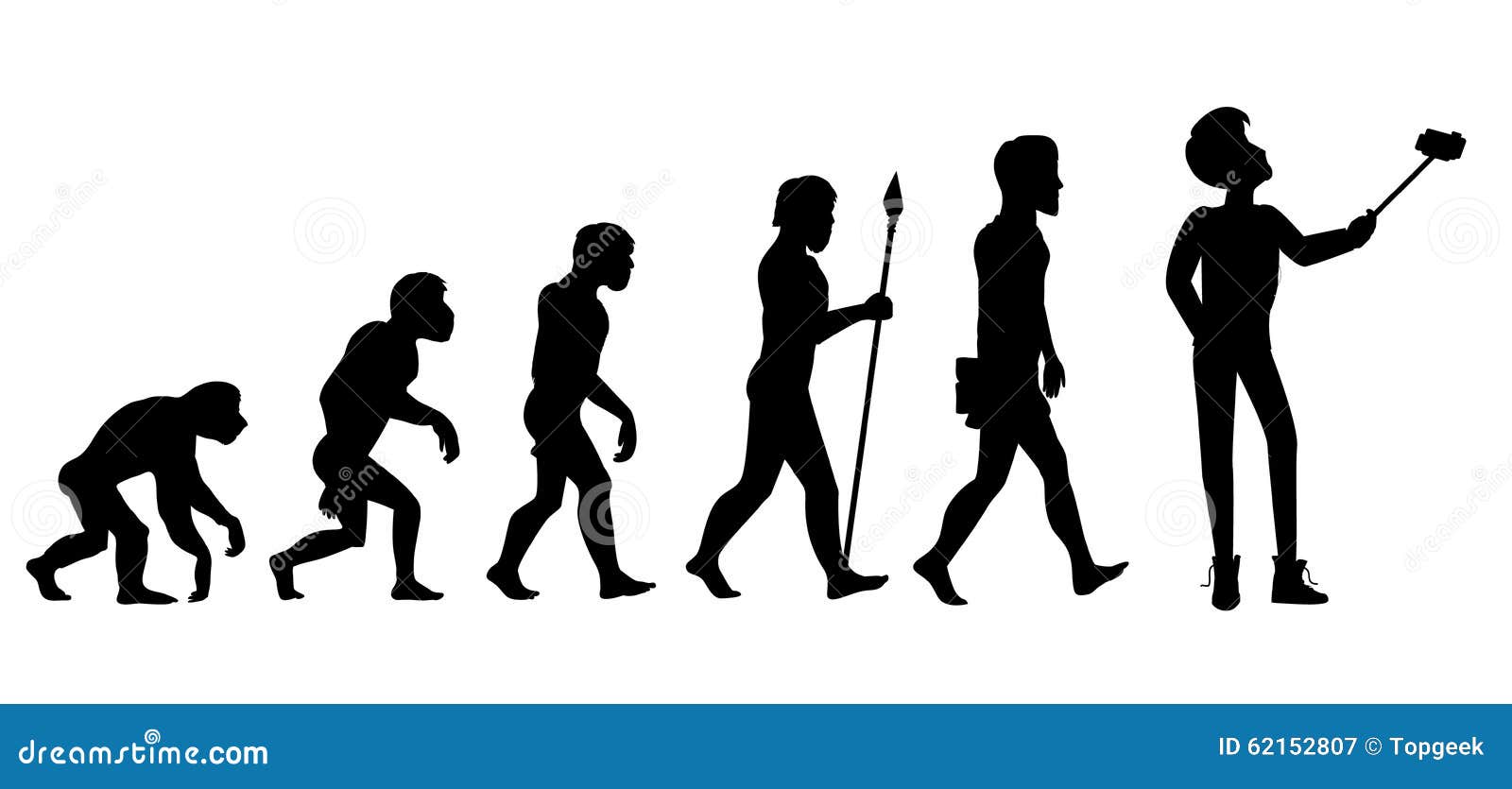 Menselijke Evolutie Aap Aan De Mens Vector Illustratie - Illustration of mens, antropologie: 62152807