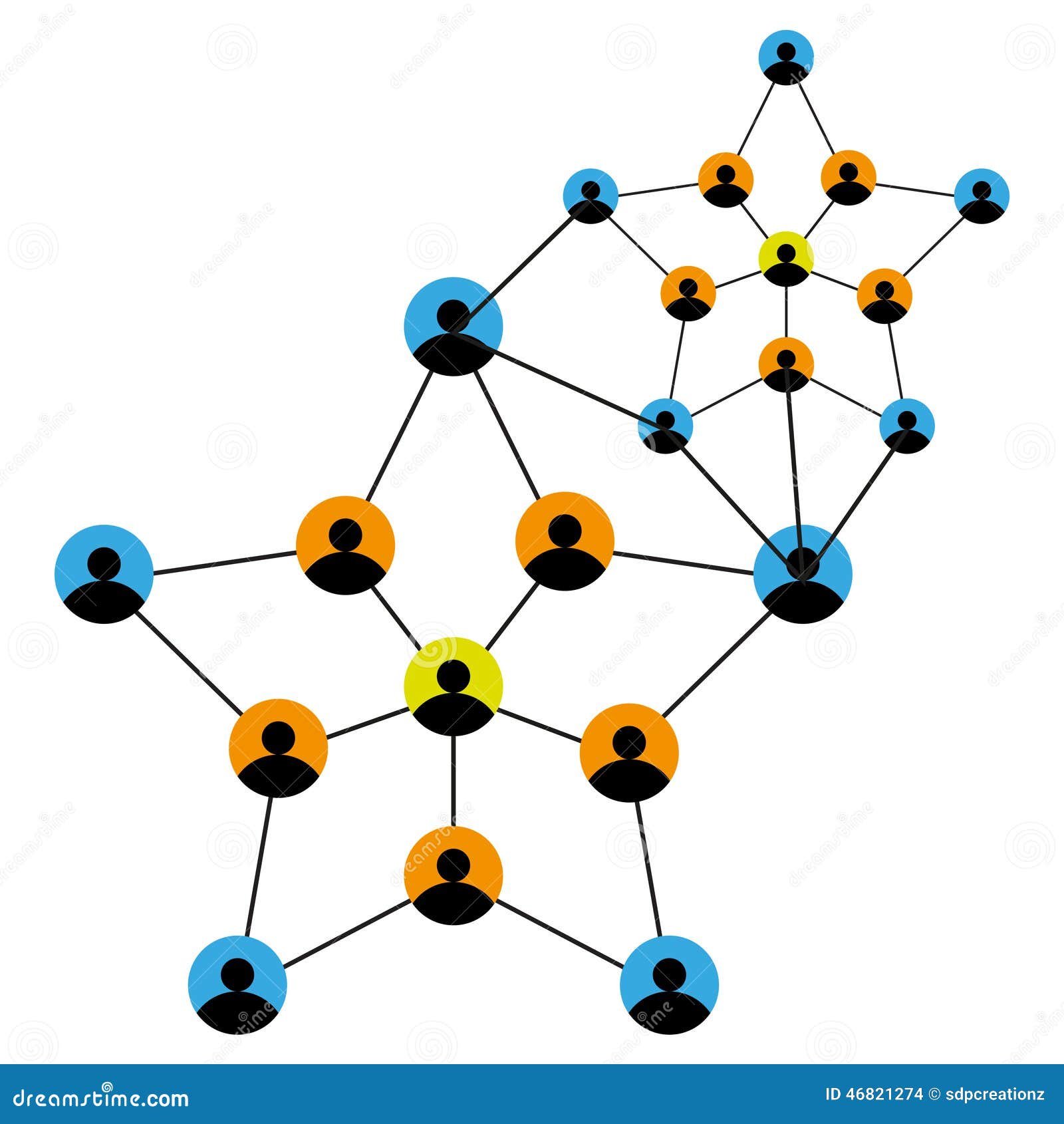 Piket Nieuwe betekenis kiem Mensen Die Netwerk Verbinden Vector Illustratie - Illustration of  gemeenschap, blauw: 46821274