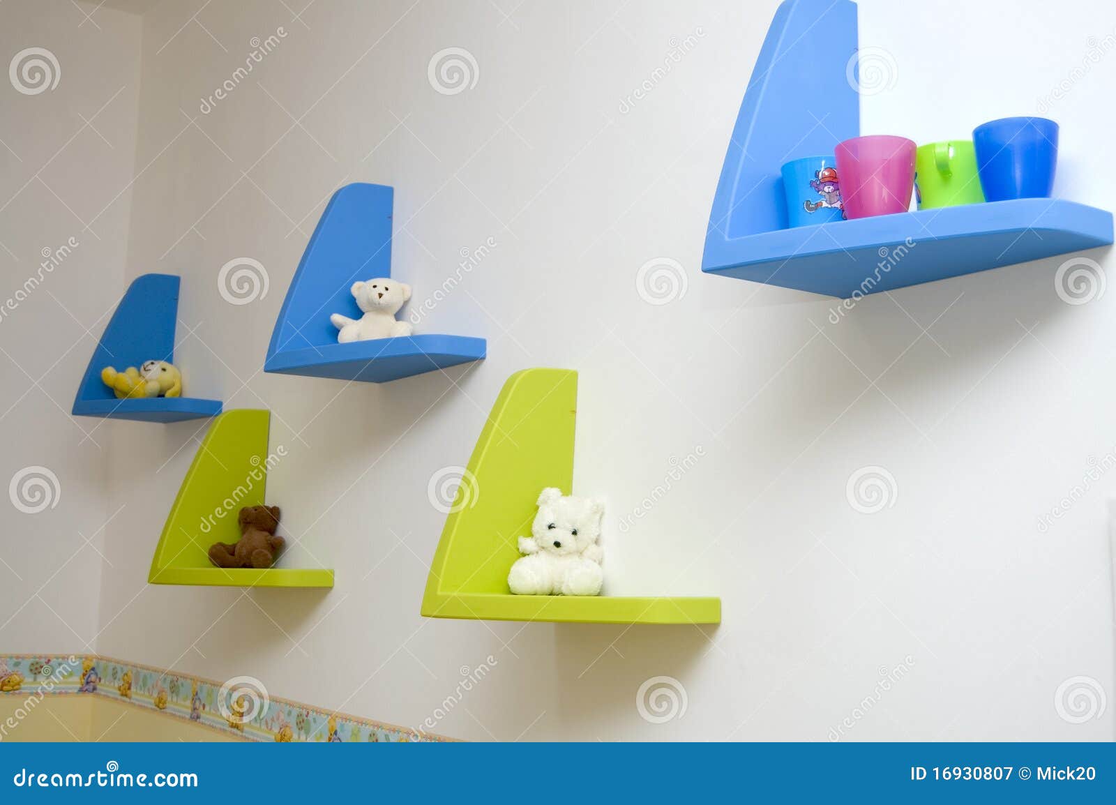 Set 3 Scaffali Da Parete Per Cameretta - Legno Naturale Bianco Con Portasciugamani - Per Bambini, Cucina, Bagno - Foto 3