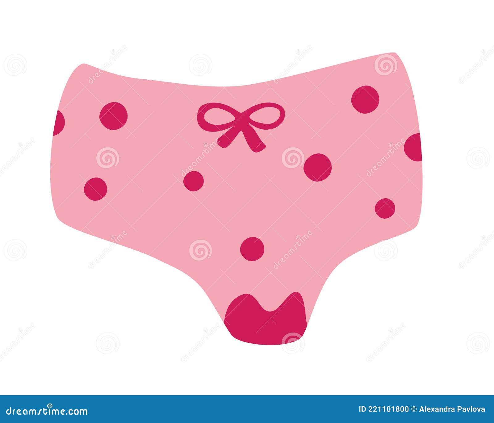 Vetor de Blood stain on panties - bloodstained spot on female