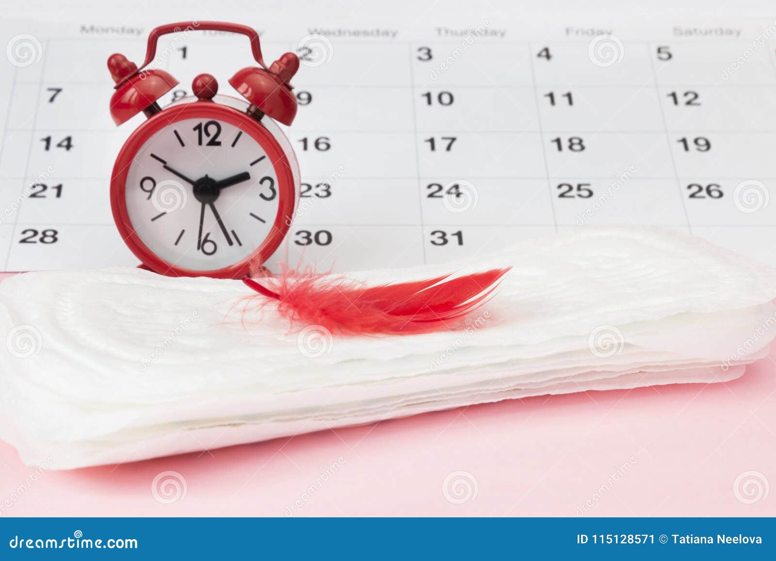 Menstruation Sanitary Pad For Woman Menstrual Period Clocks And