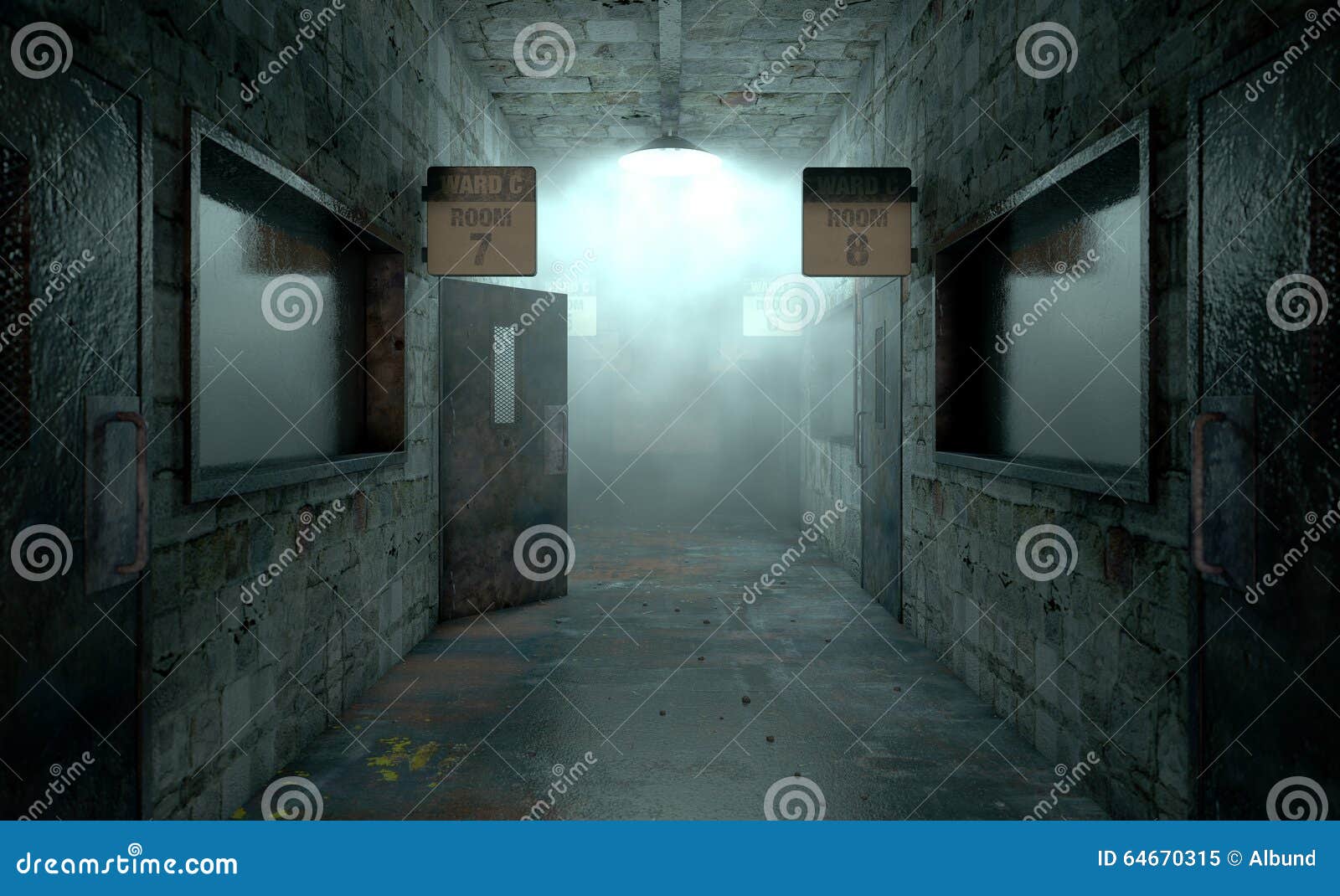 Mental Asylum Haunted Stock Image Image Of Center Door