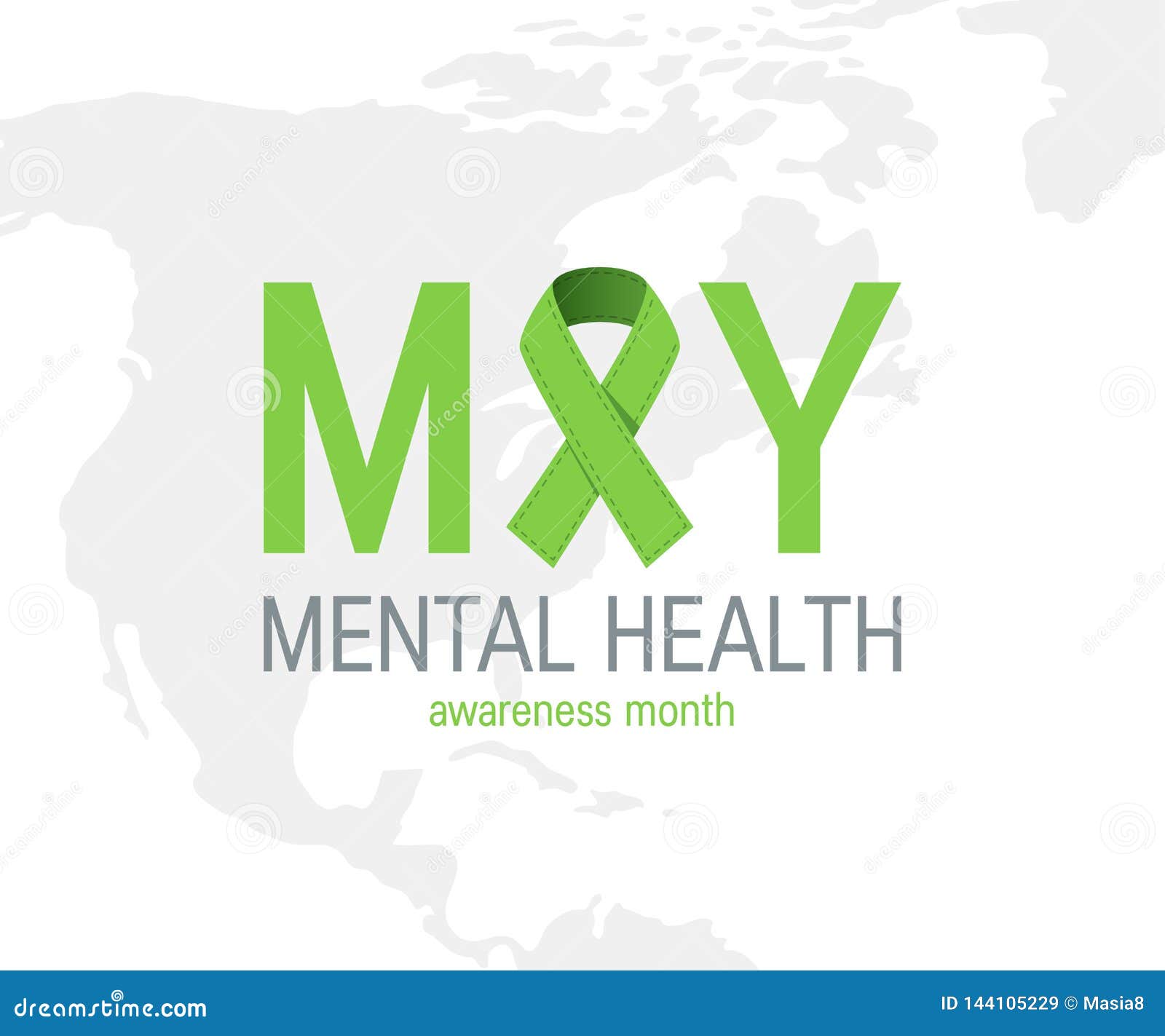 mental health awareness month,  flat style