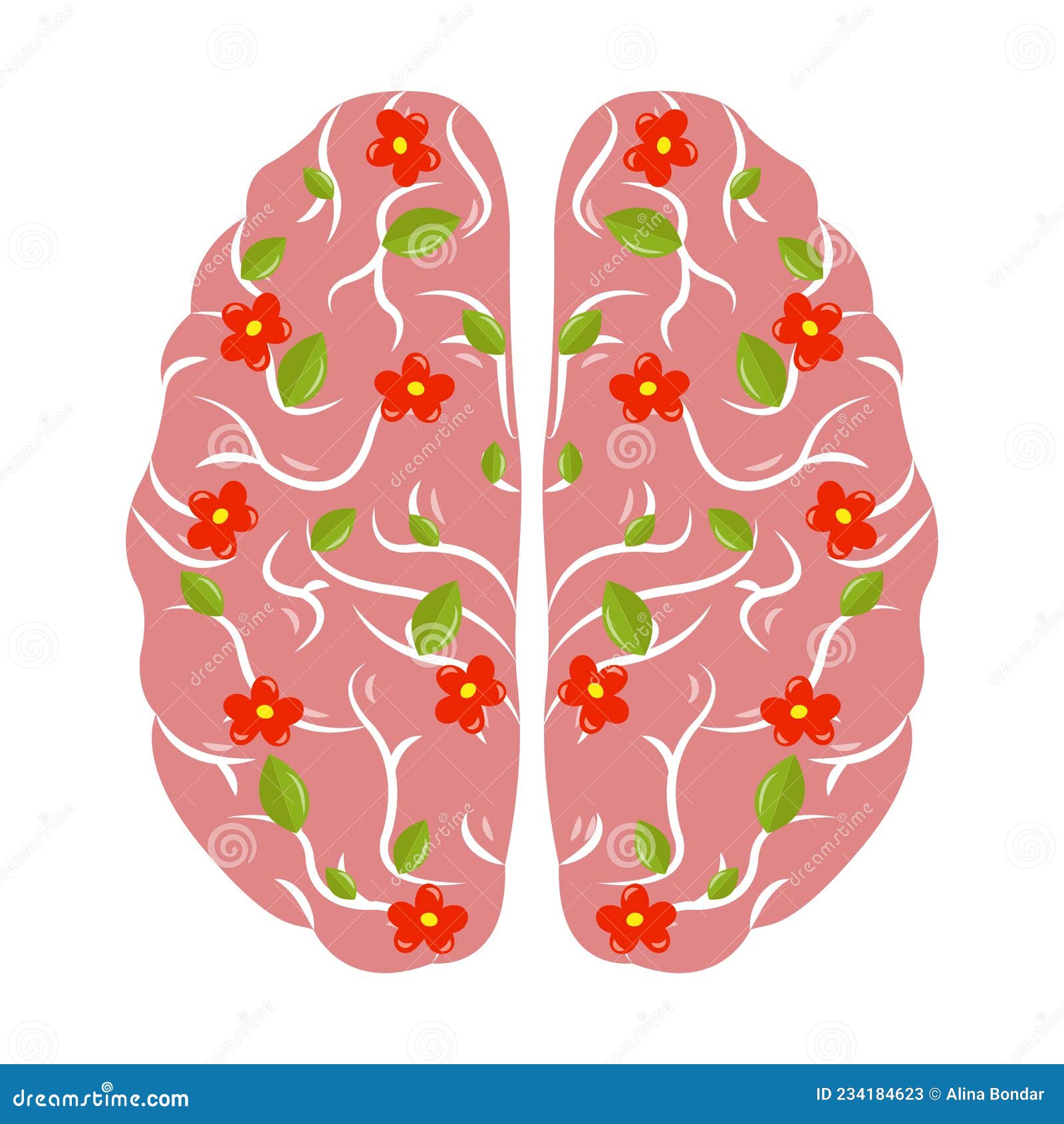 heart-and-brain-vector-template