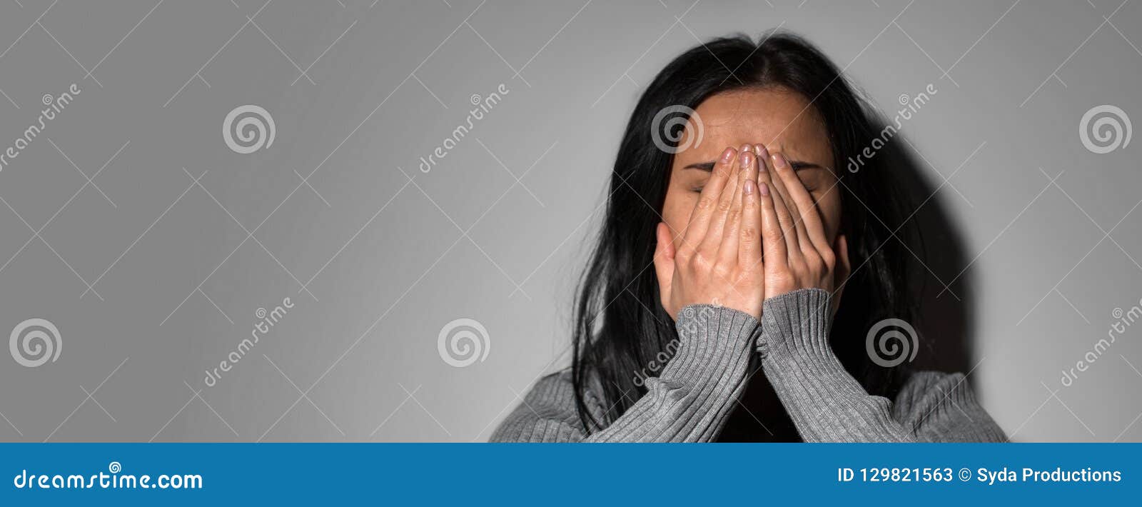 sad crying woman in despair