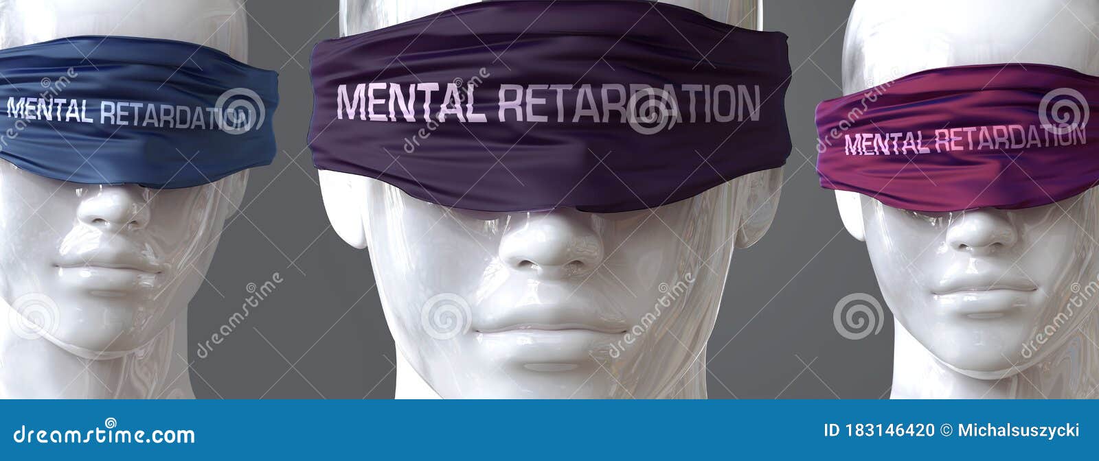 mental retardation can blind our views and limit perspective - pictured as word mental retardation on eyes to ize that
