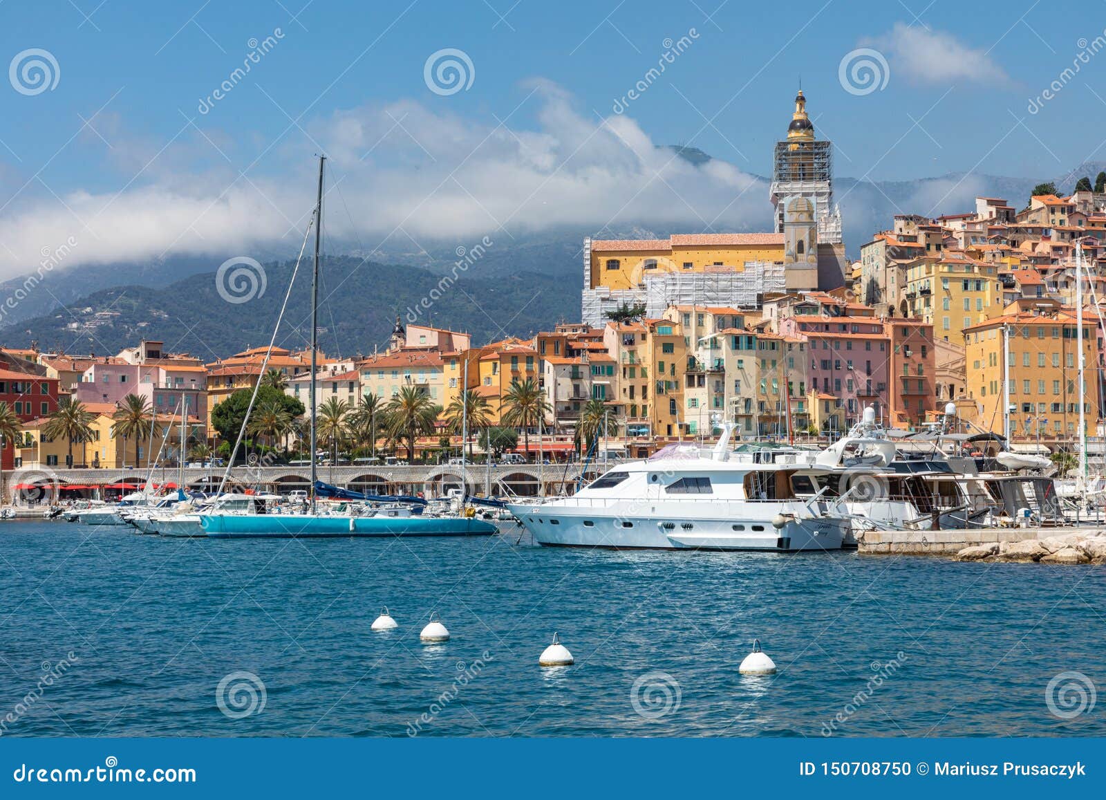 MENTON, FRANCE - JUNE 05, 2019: Old Town Architecture of Menton on ...