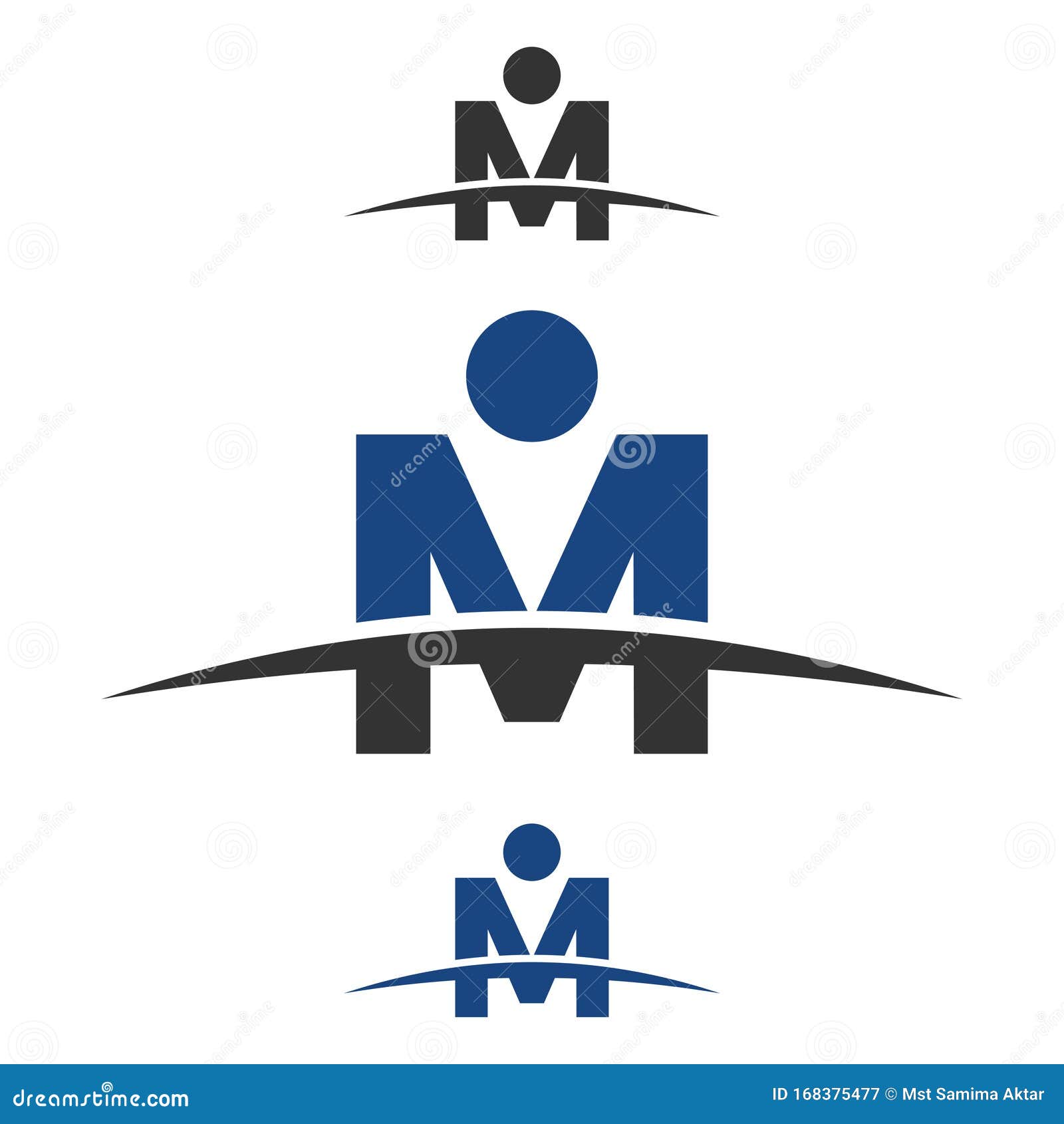 Logo, M Letter Logo Design Stock Vector - Illustration of black, logotype: 168375477