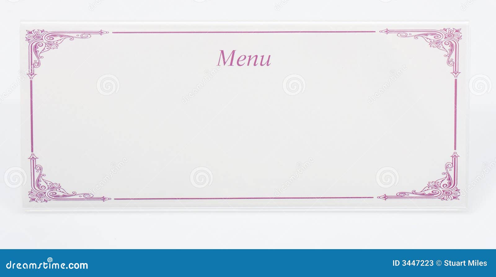 Menu card stock image. Image of background, menu, white - 3447223