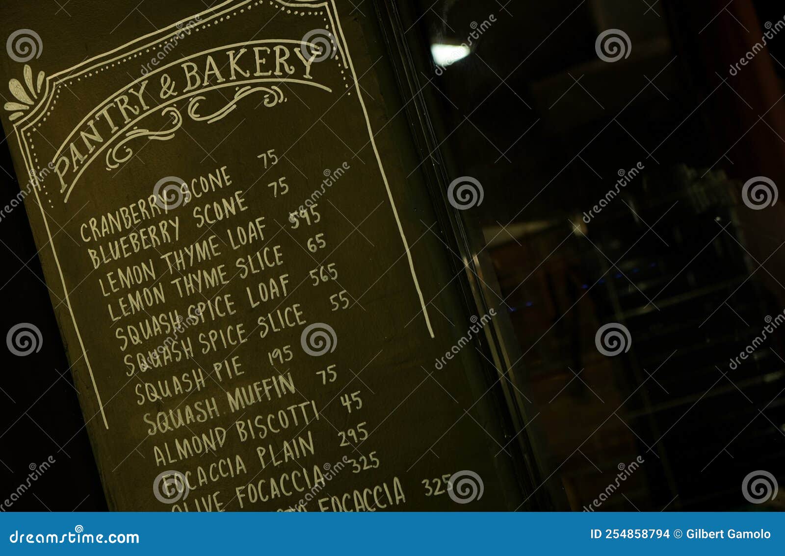 Menu De Cafeteria Artesanal Foto de Stock Imagem de pastelaria, placa