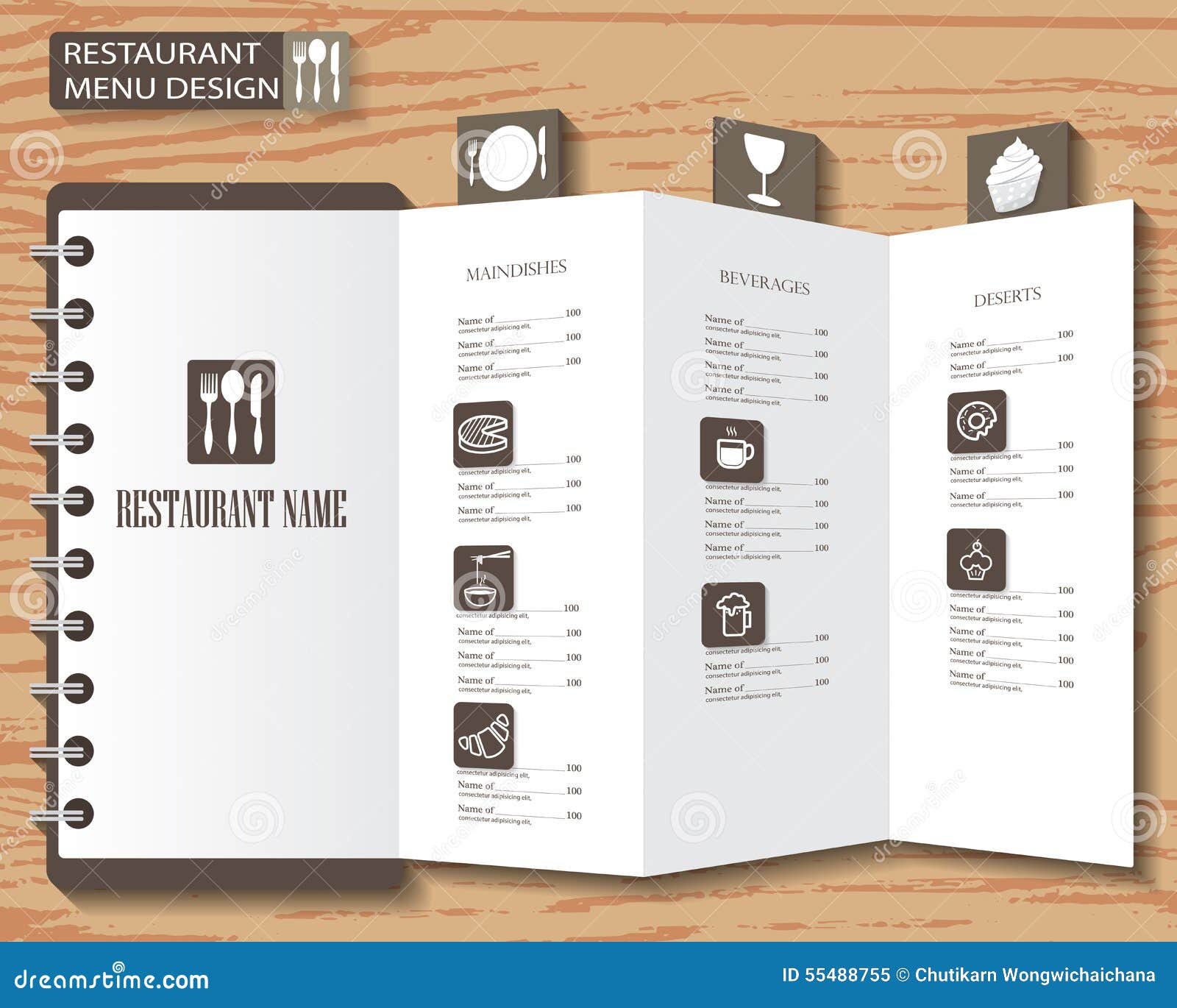 Menu design stock vector. Illustration of coffee, diner ...