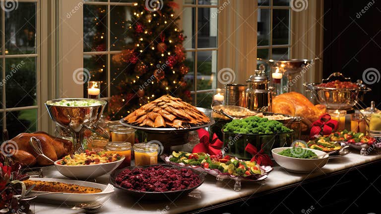 Menu holiday buffet stock illustration. Illustration of tradition