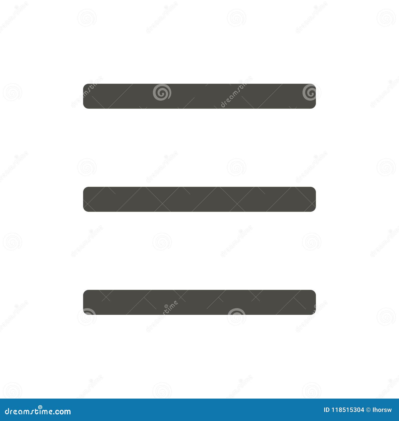 Menu Icon Vector. Navigation Mobile Button. Stock Vector - Illustration of  hamburger, expand: 118515304