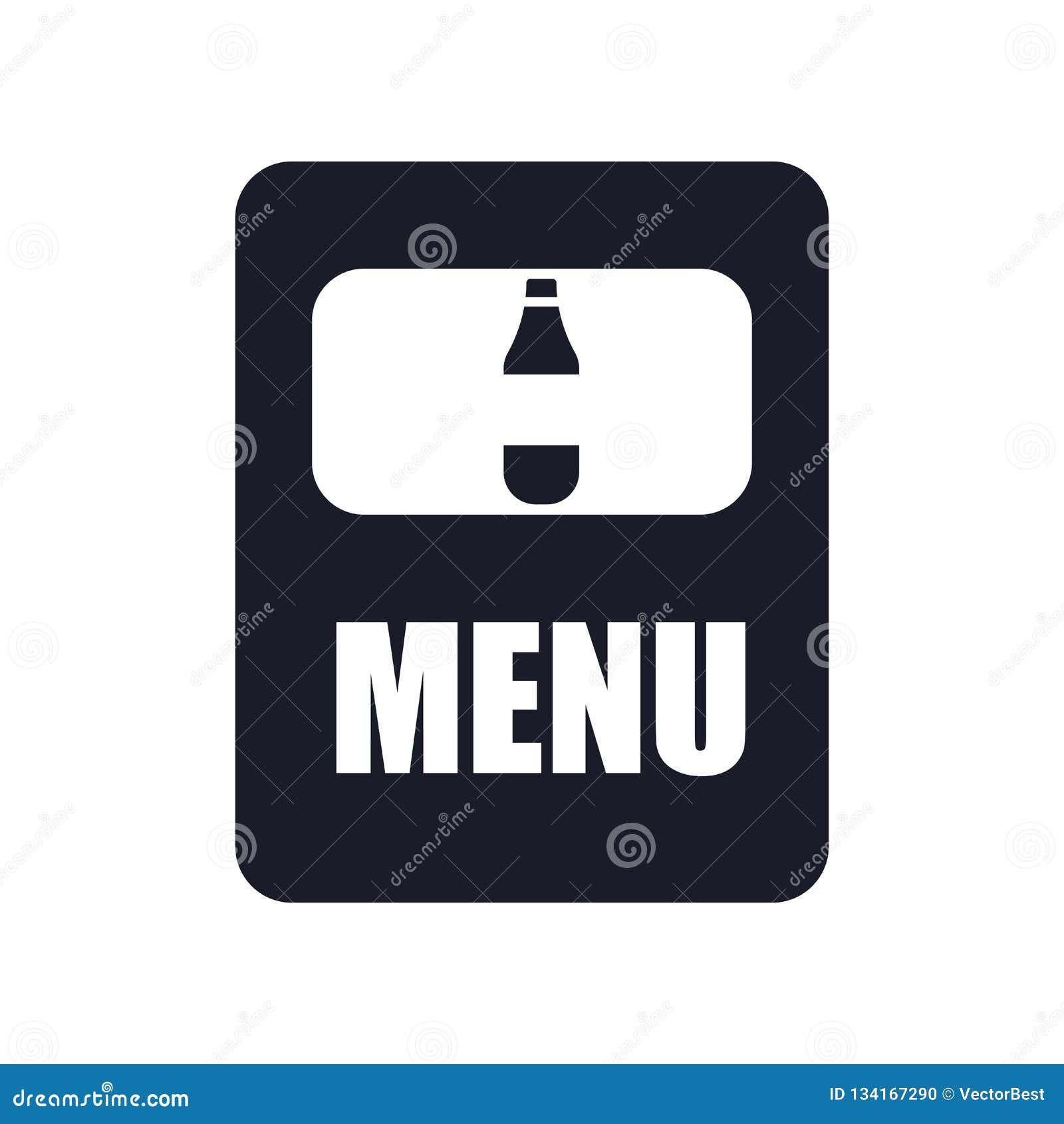 Menu Icon Vector Sign And Symbol Isolated On White Background, Menu