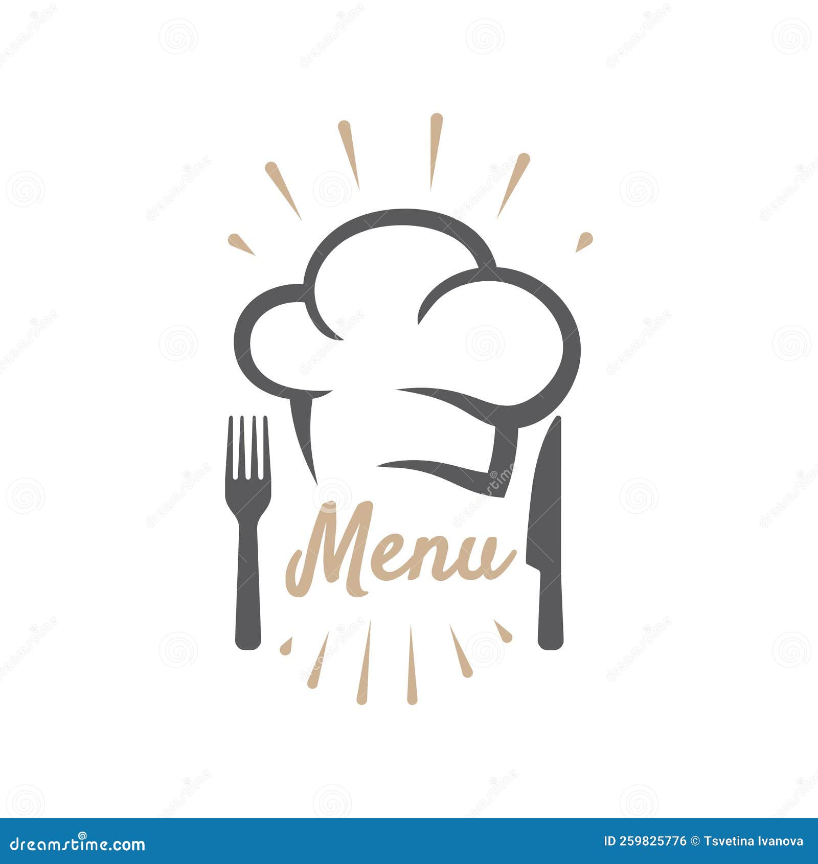 Menu Logo with Chef Cap for Restaurant Stock Illustration ...