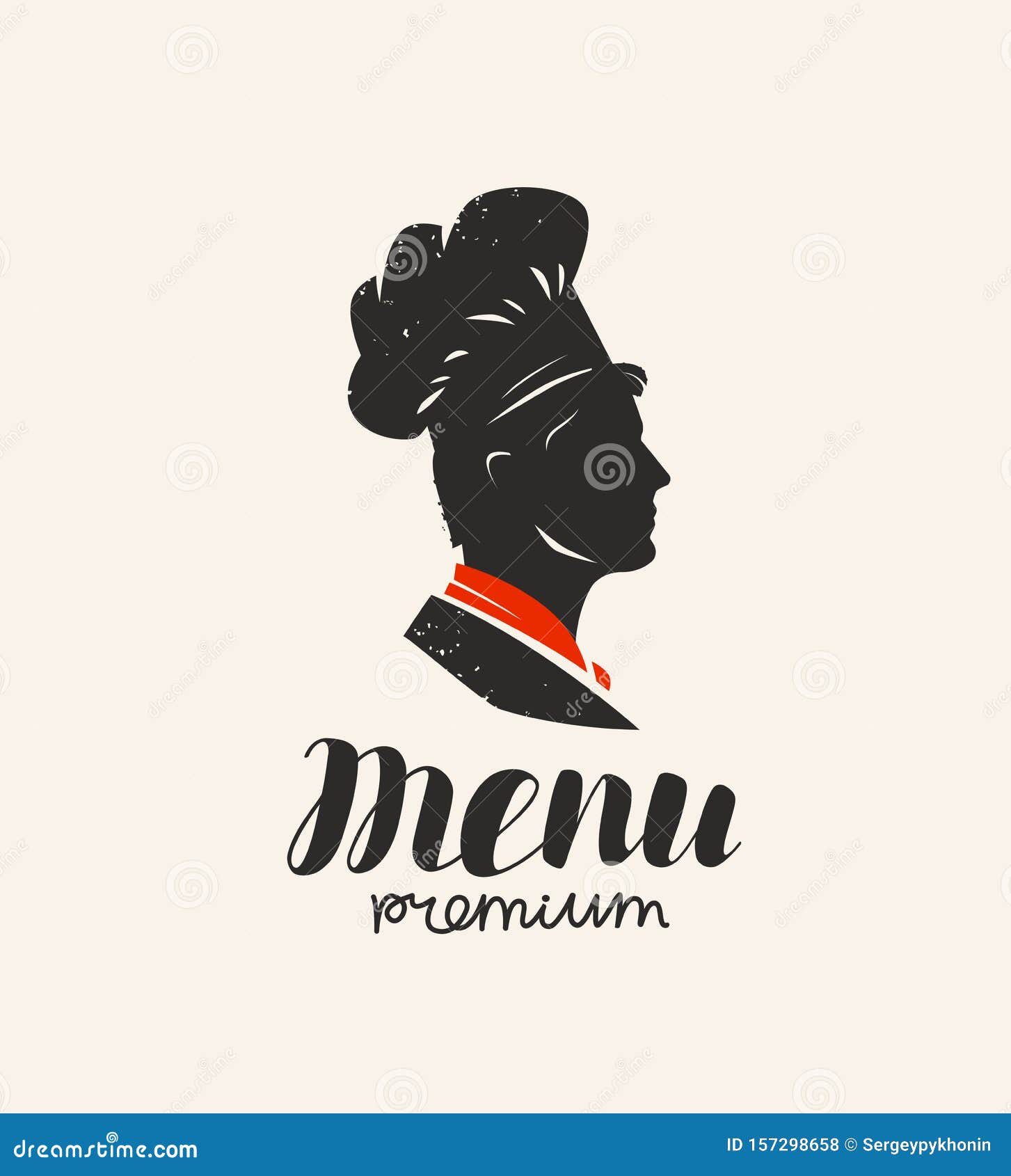 Menu Logo, Restaurant Chef De Chapeau Illustration Vectorielle