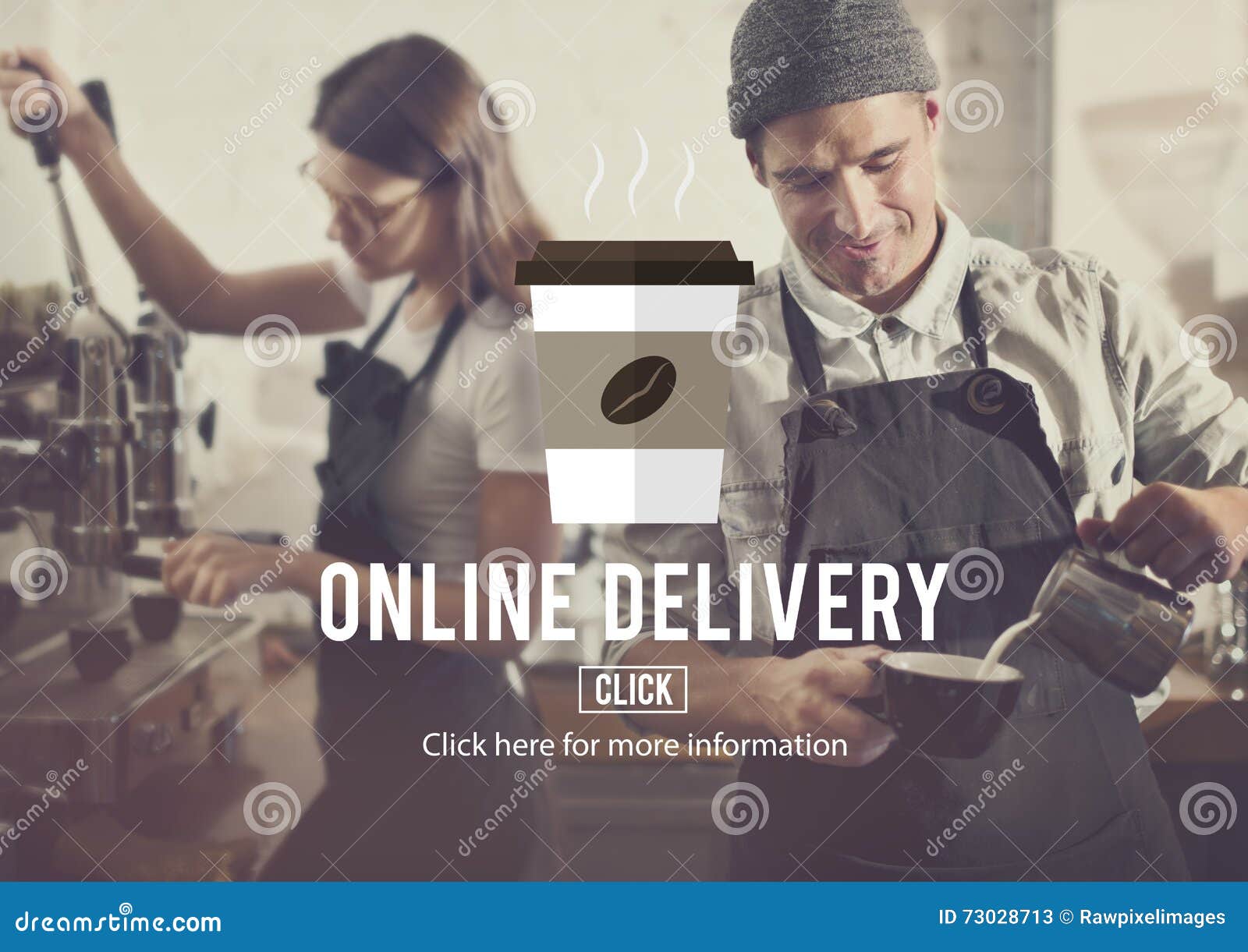 Menu Online Delivery Coffee Shop Concept Stock Image Image of casual, machine 73028713