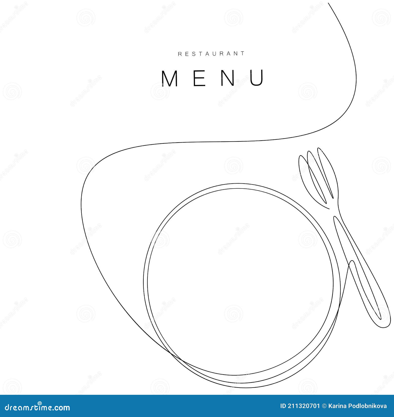 Menu Restaurant Background Silhouette Line Drawing on White Background  Design Food Stock Vector - Illustration of restaurant, drawing: 211320701
