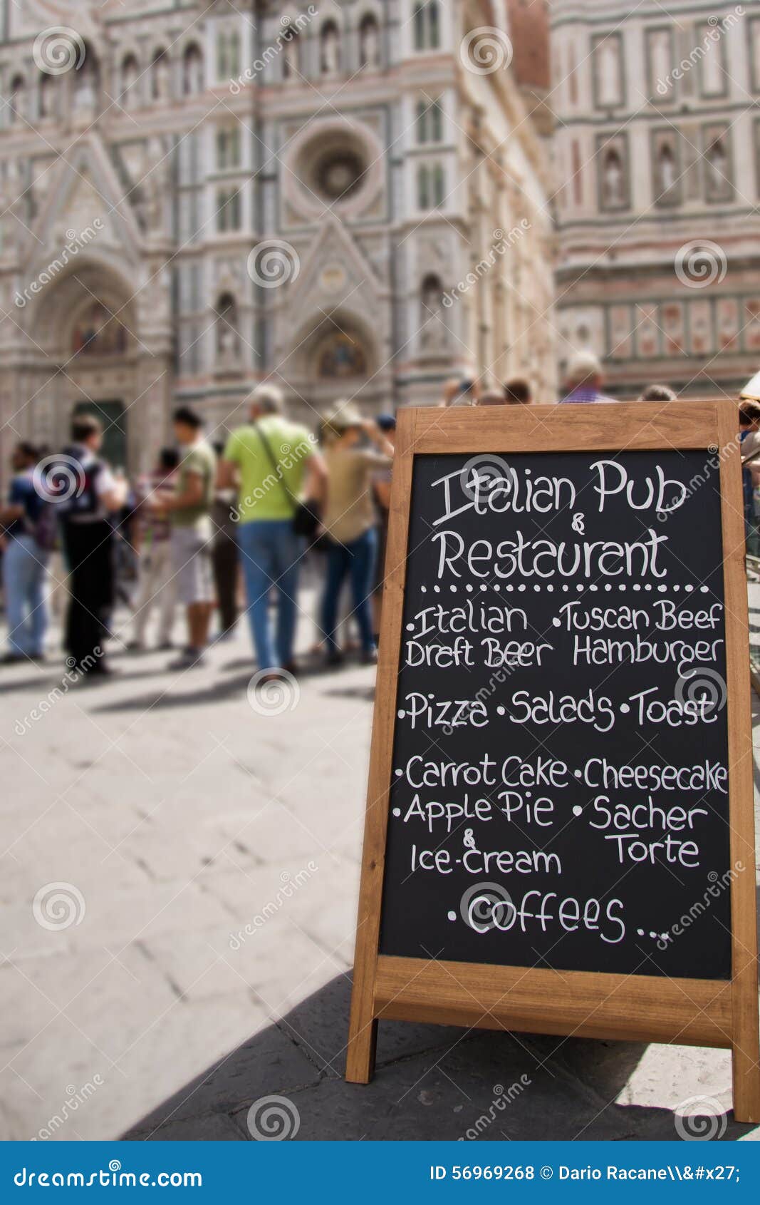 Menu Restaurant in Florence , Italy Stock Photo Image of pizza