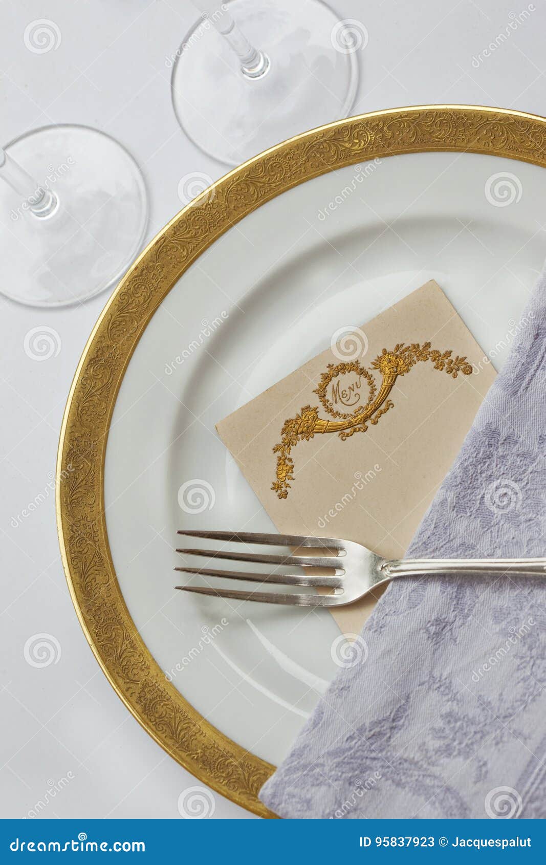 Menu in a restaurant stock image. Image of fork, plate - 95837923