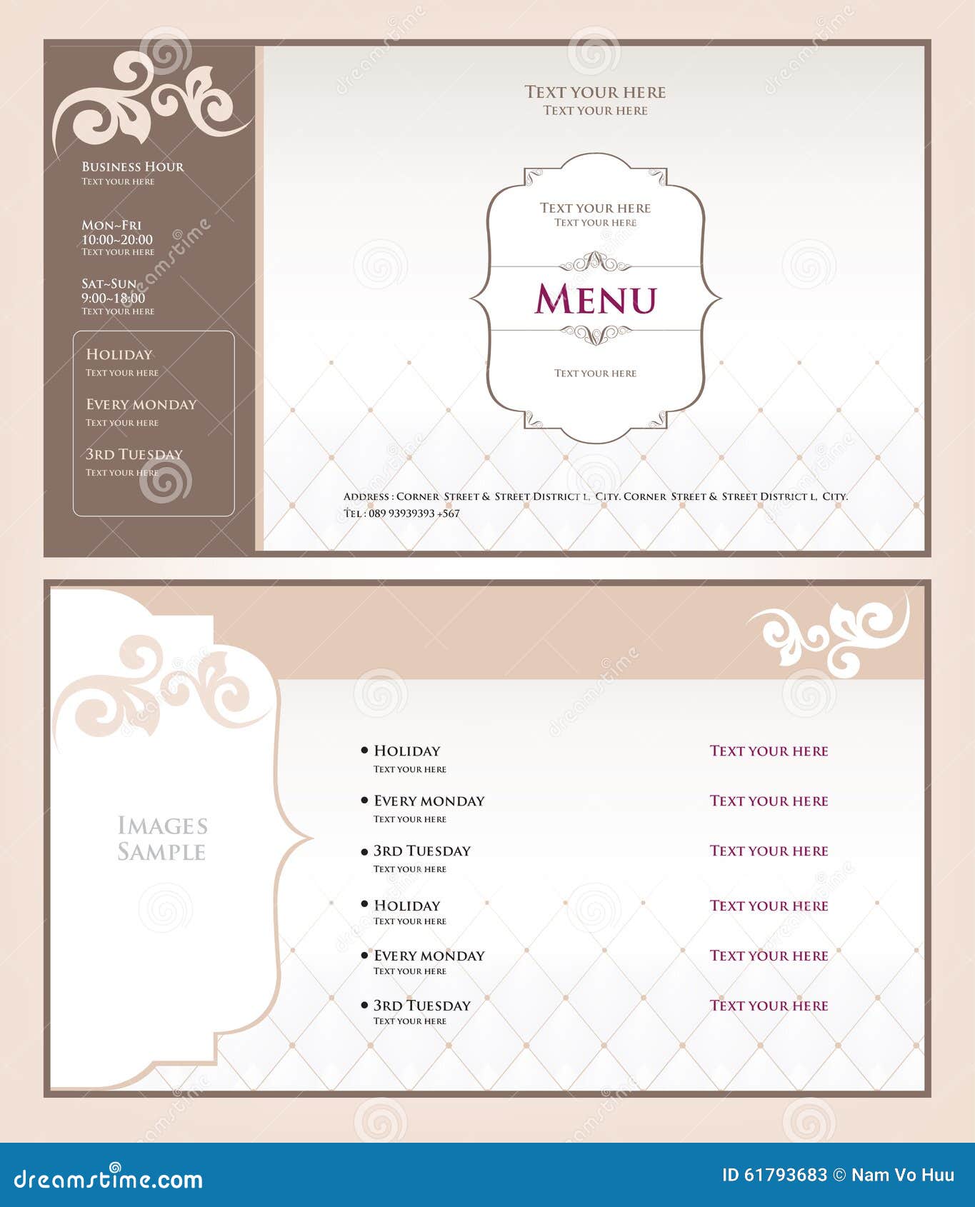 Menu spa and salon stock vector. Illustration of graphic - 20 Intended For Salon Menu Template